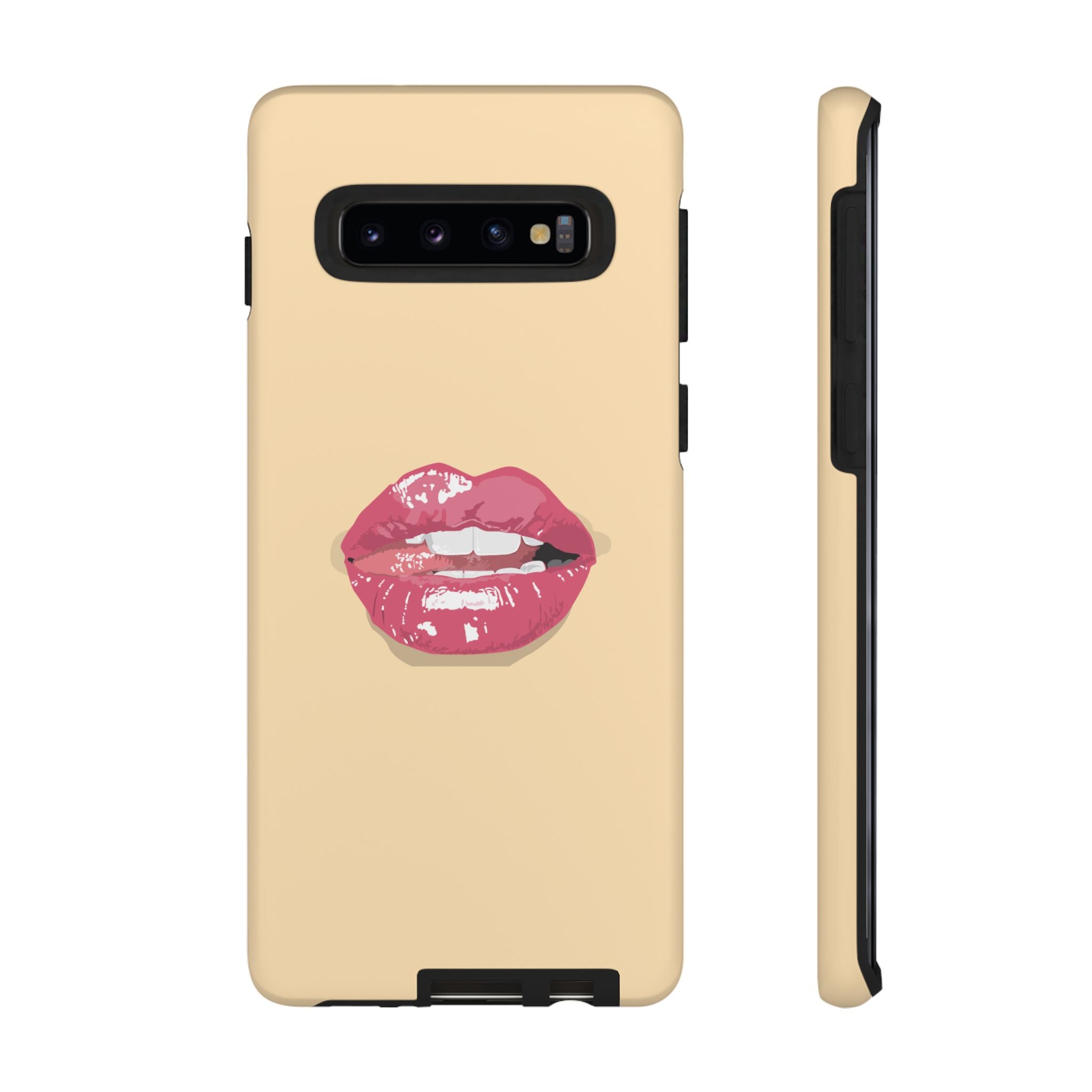 Stylish Phone Case with Lip Print, Trendy Mobile Cover, Fashion Accessory, Gift for Her, Cute Cell Phone Case