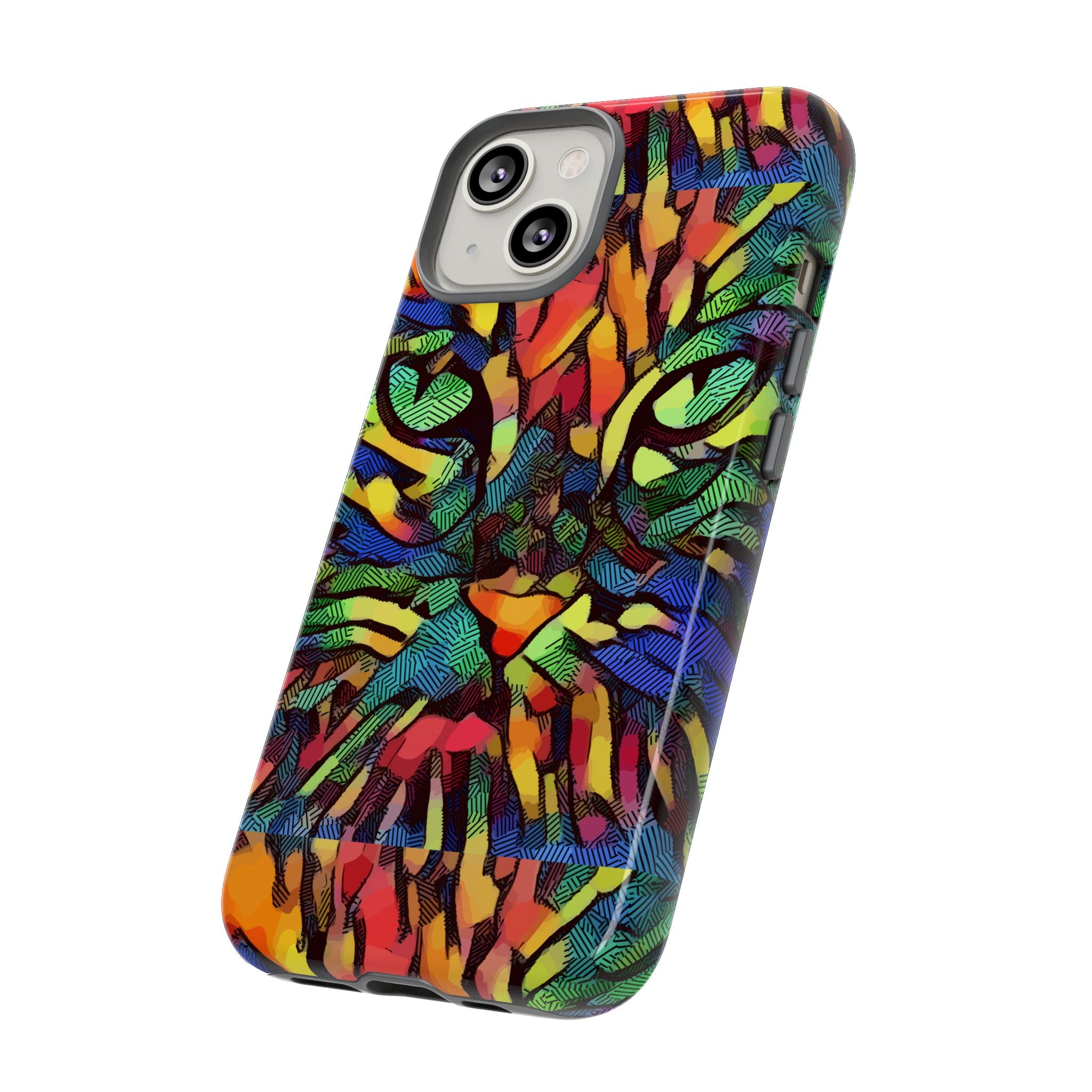 Colorful Phone Cases for Vibrant Style - Tough Cases, Unique Gifts, Animal Print, Artistic Design, Phone Accessories, Eco-Friendly