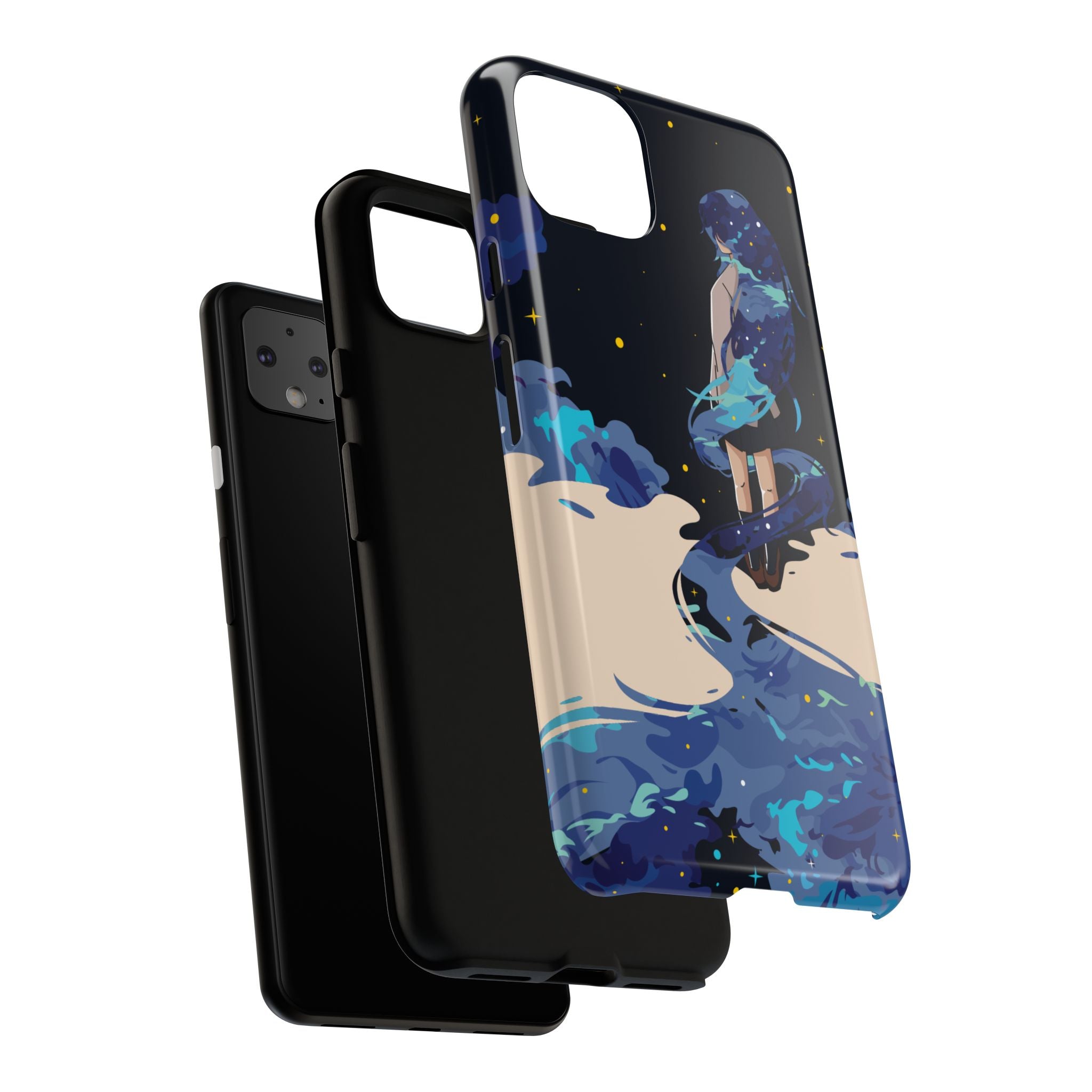 Galaxy-Inspired Phone Case, Celestial Design, Tough Phone Cover, Gift for Space Lovers, Artsy Accessories, Unique Merchandise