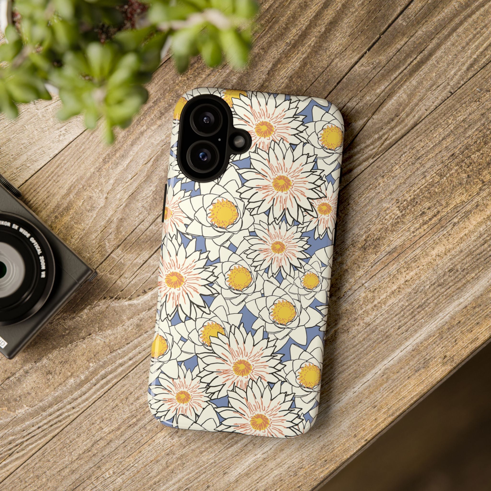 Stylish Phone Case, Floral Protective Cover, Gift for Nature Lovers, Trendy Tech Accessory, Customizable Phone Case