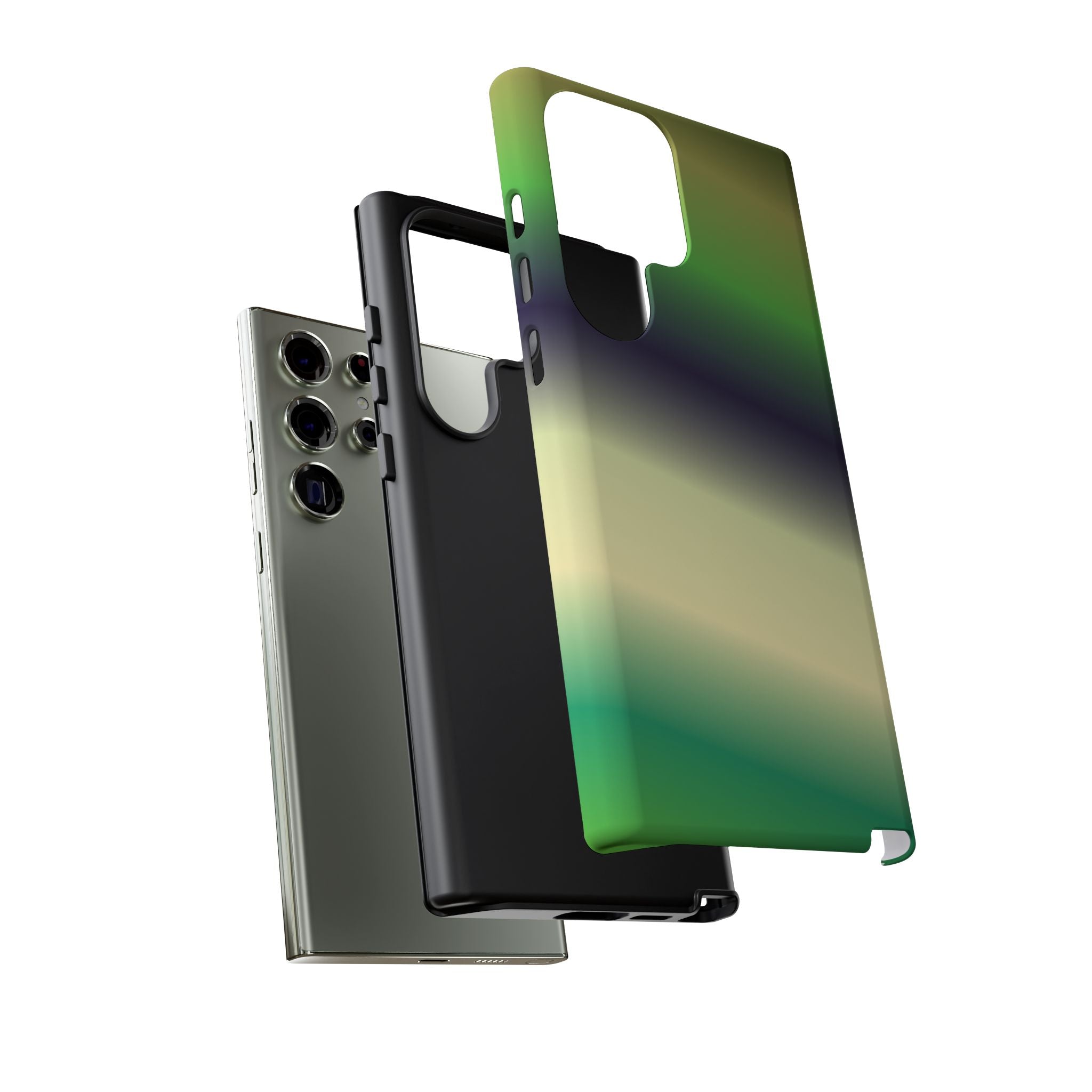 Gradient Phone Case - Tough Cases, Unique Cell Phone Cover, Stylish Tech Accessories, Green and Black Gradient, Perfect Gift