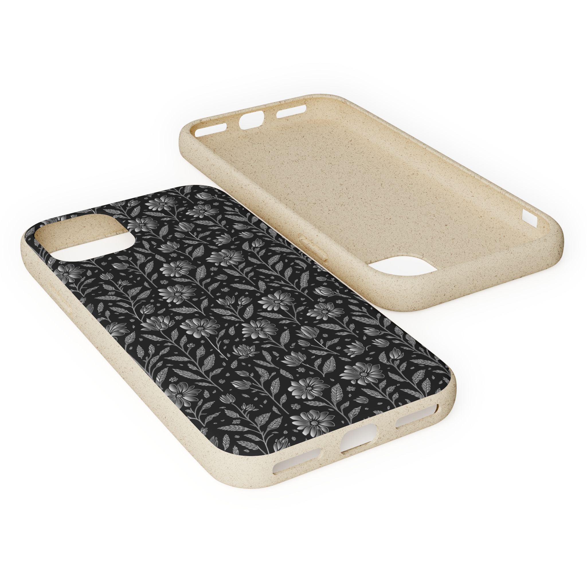 Eco-Friendly Floral Phone Case, Biodegradable iPhone Case, Sustainable Fashion Accessory, Nature Lover Gift, Eco-Conscious Phone Cover
