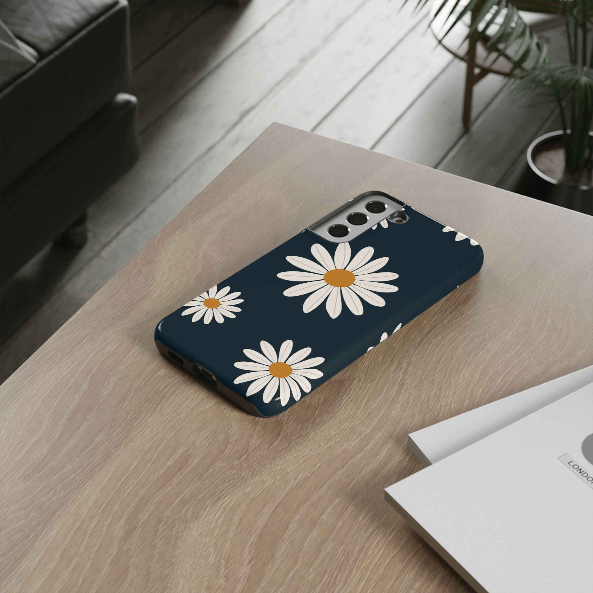 Daisy Phone Case, Floral Phone Cover, Tough Phone Case, Gift for Flower Lovers, Smartphone Accessory, Spring Design