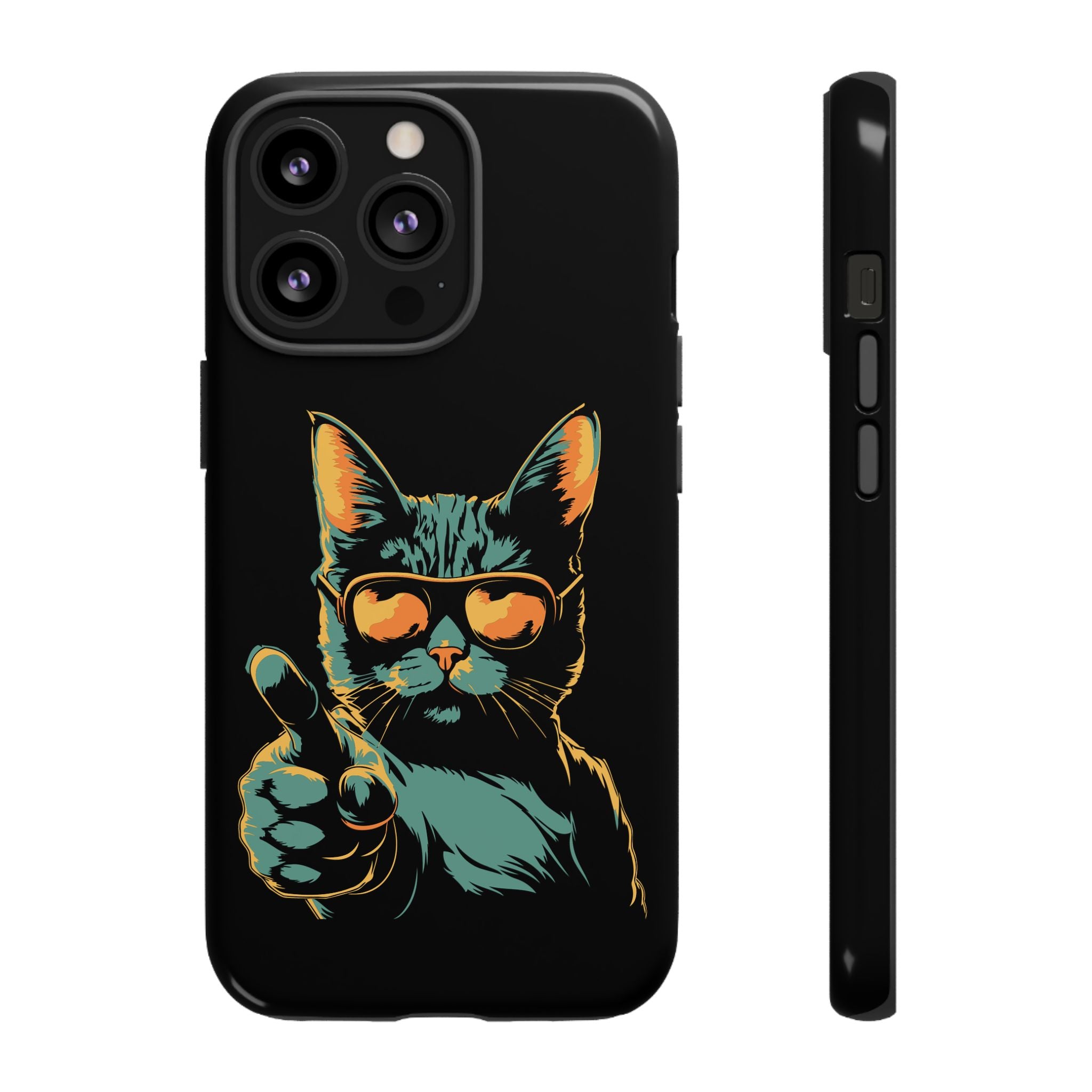 Cool Cat Phone Case, Stylish Phone Cover, Pet Lover Gift, Cute Cat Design, Fun Cat Accessories