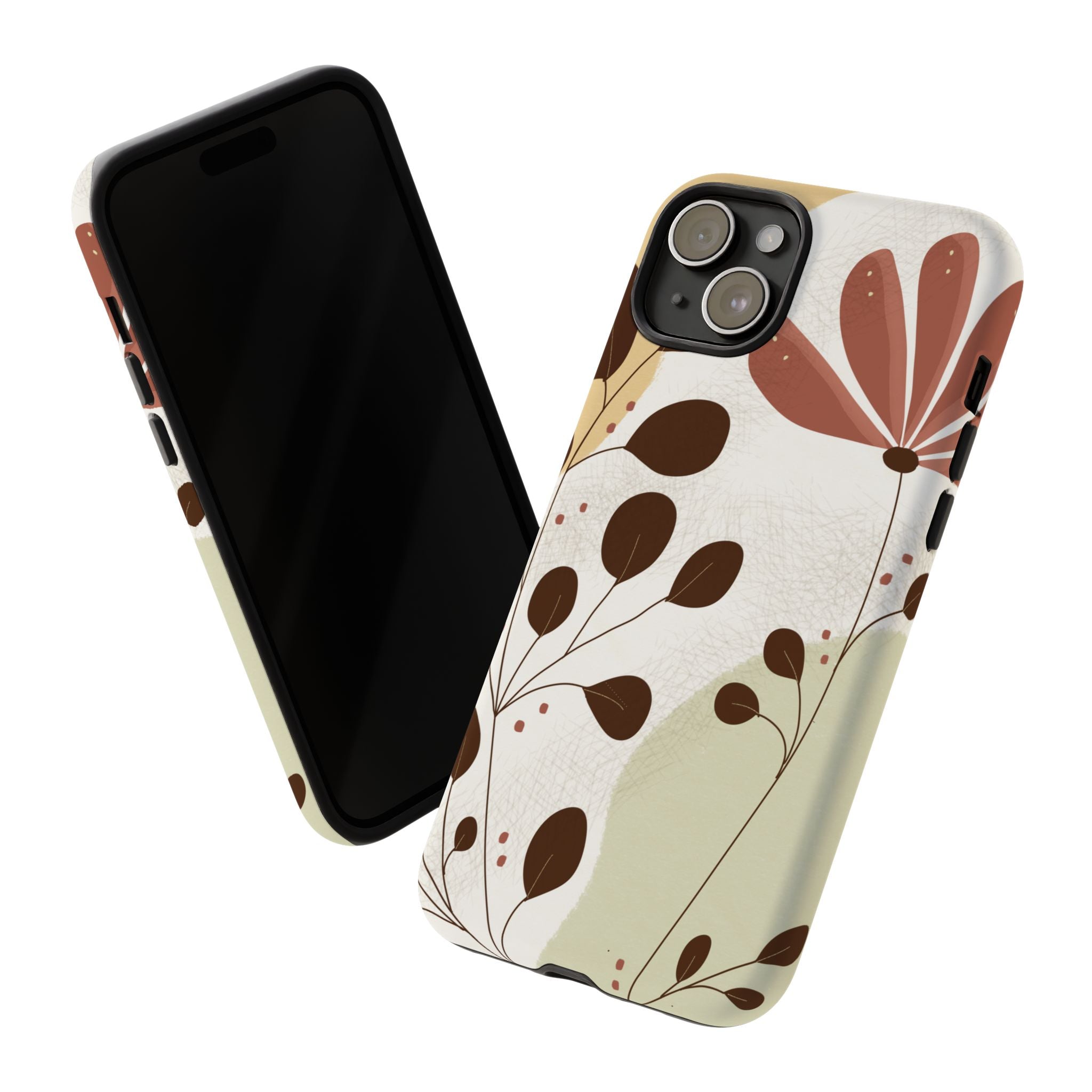 Floral Phone Case - Stylish Tough Cases for Women, Trendy Phone Cover, Gift for Her, Birthday Present, Everyday Use