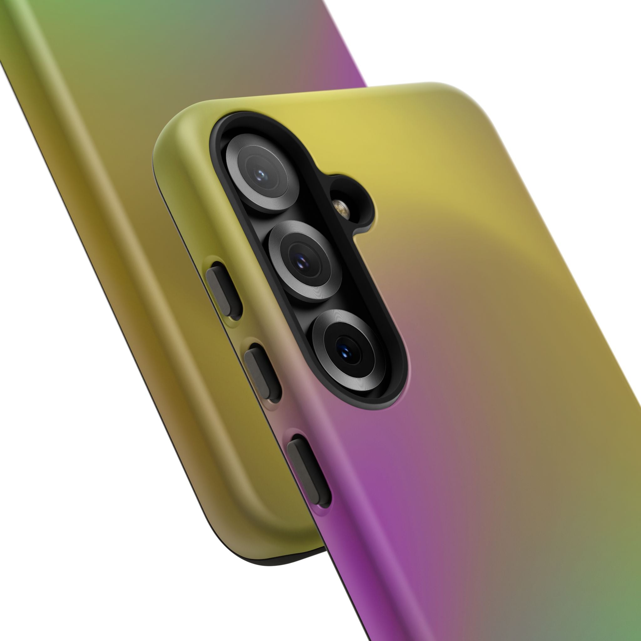 Vibrant Phone Case, Tough Cases, Colorful Phone Cover, Durable Mobile Case, Yellow Green Gradient Design