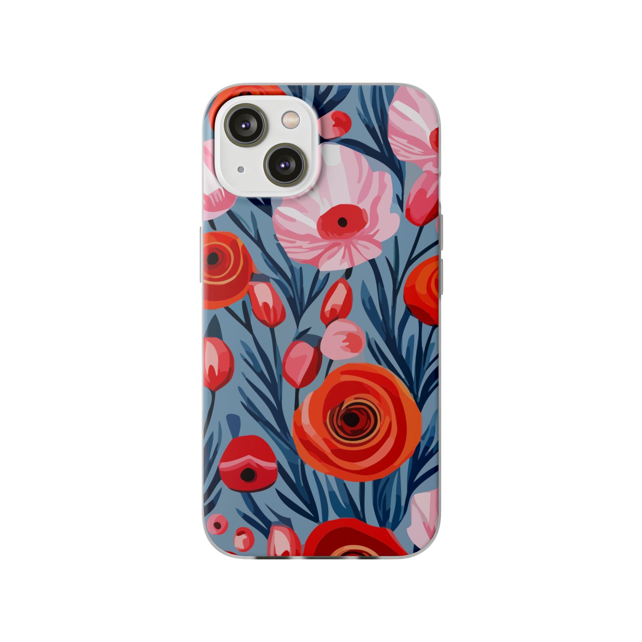 Beautiful Floral Flexi Cases for Phone, Stylish Protective Cover, Gift for Her, Phone Accessories, Floral Design