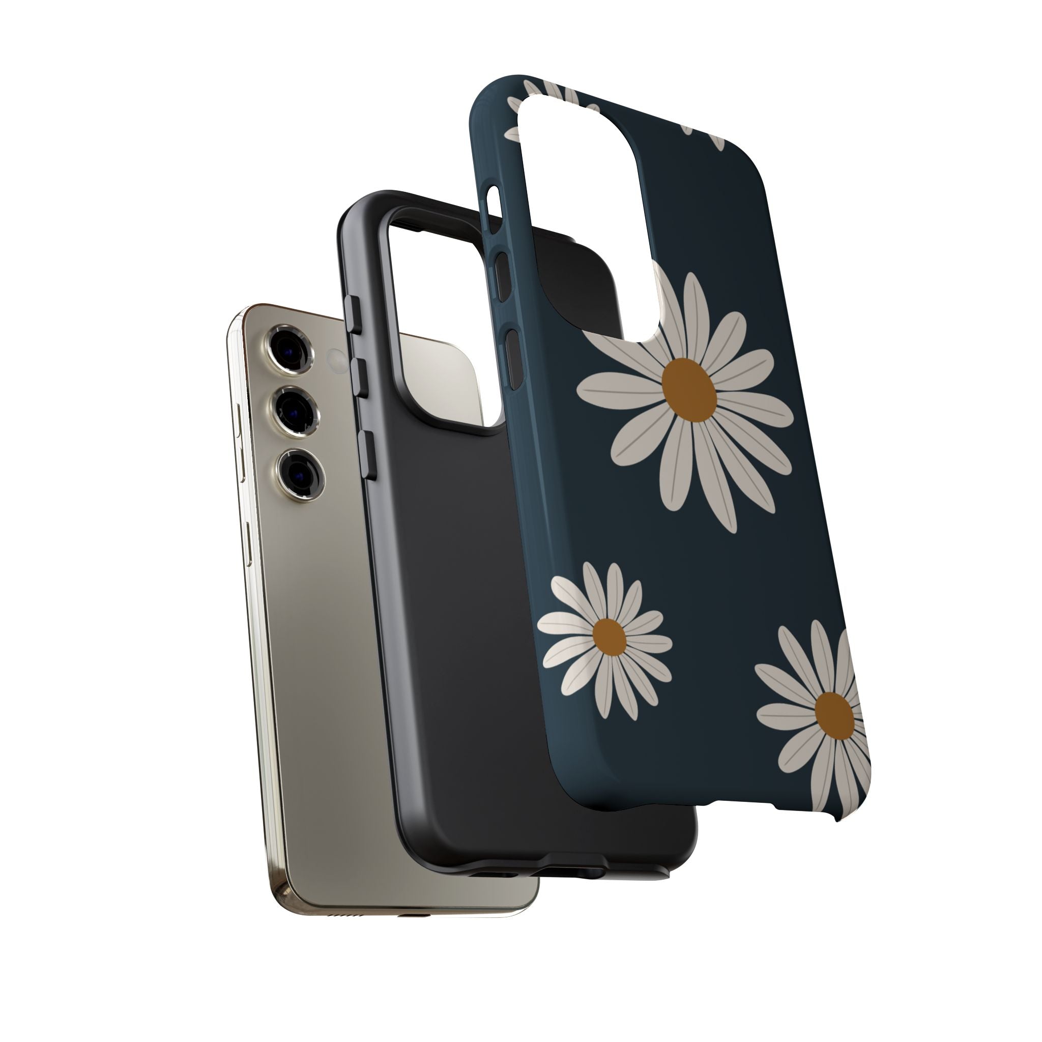 Daisy Phone Case, Floral Phone Cover, Tough Phone Case, Gift for Flower Lovers, Smartphone Accessory, Spring Design