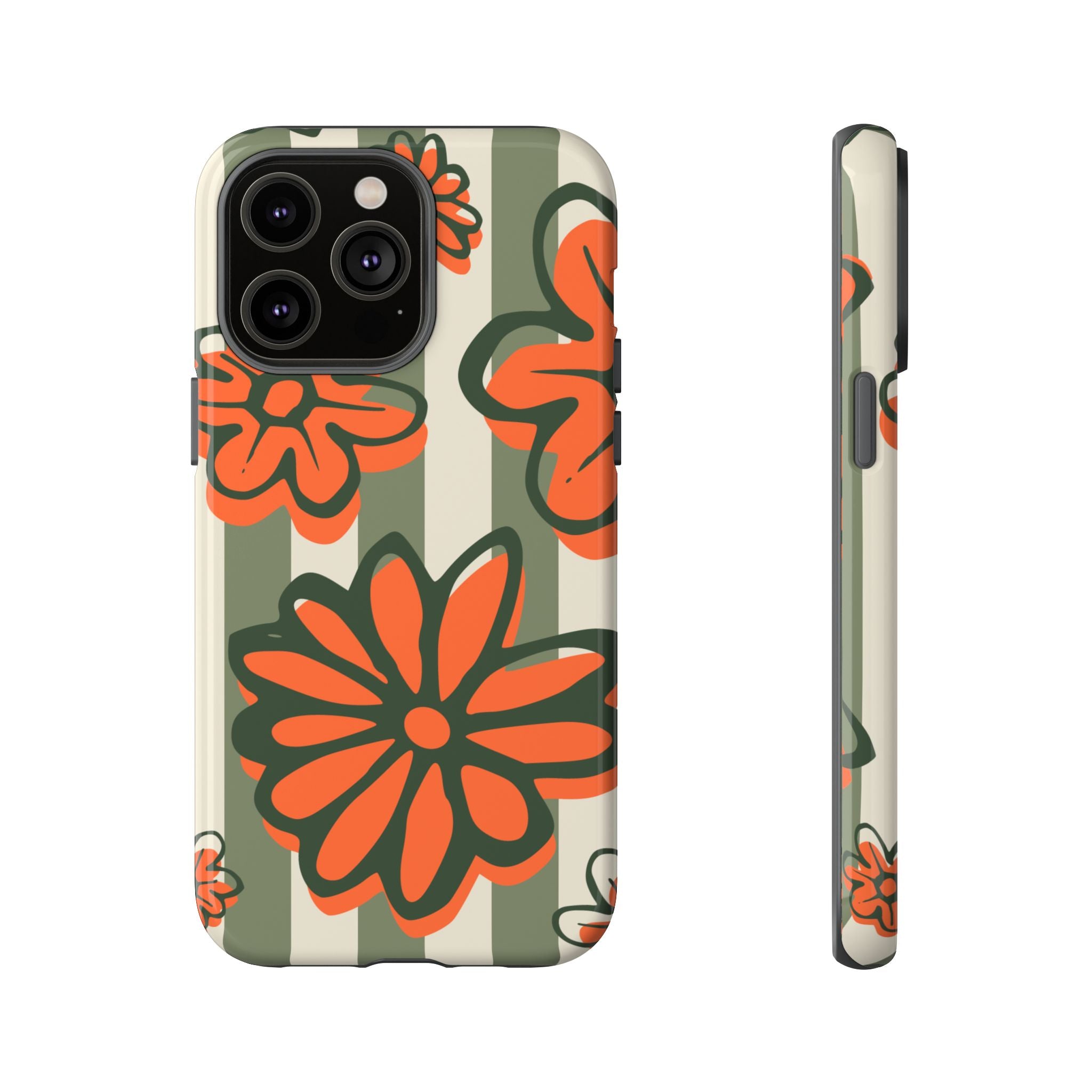 Floral Tough Phone Case - Trendy Protector for Pet Lovers, Super Cute Gift, Floral Design, Stylish Phone Cover, Unique Accessory