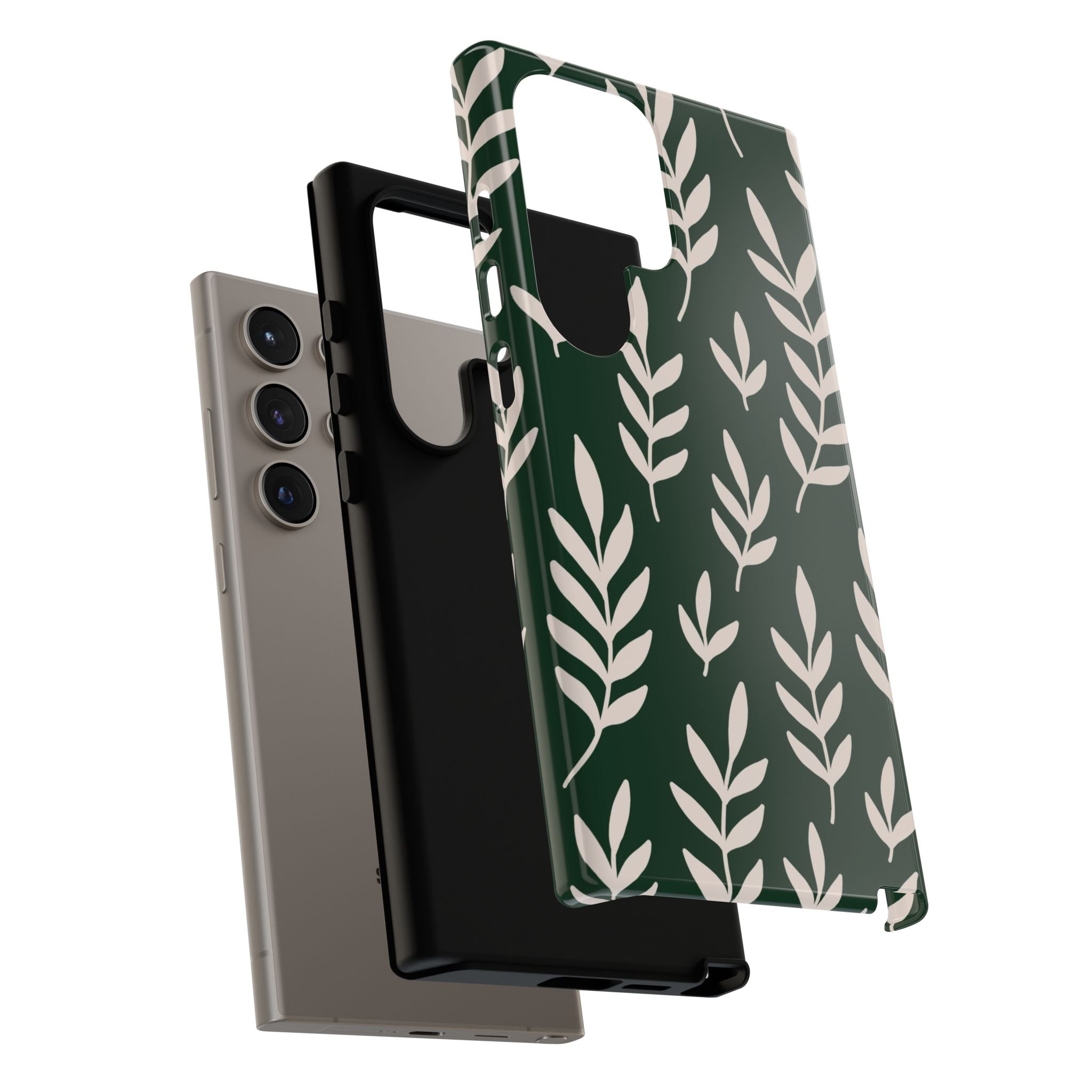 Leafy Phone Case, Tough Cases for Nature Lovers, Green Leaf Design, Eco-Friendly, Stylish Mobile Cover, Gift for Her