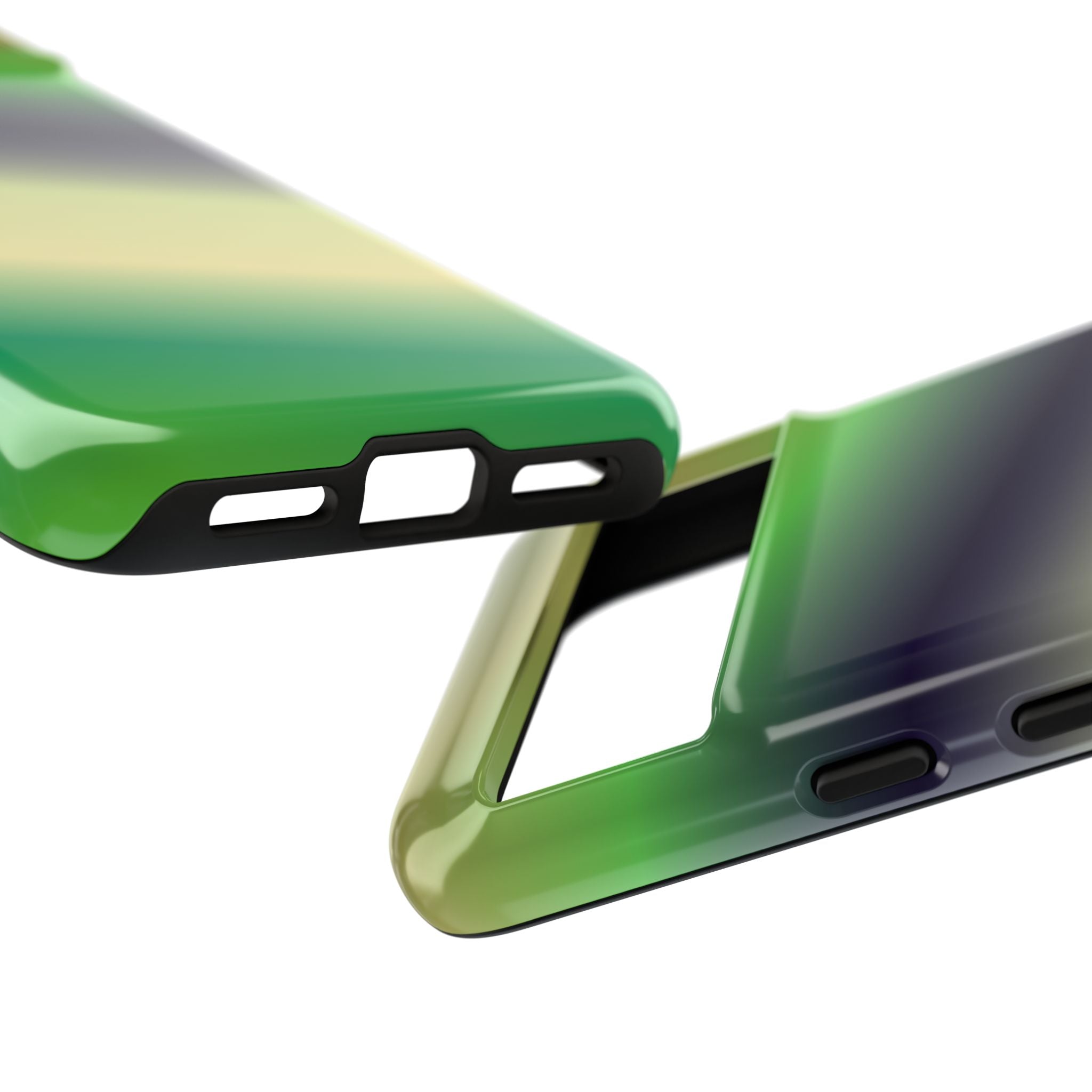 Gradient Phone Case - Tough Cases, Unique Cell Phone Cover, Stylish Tech Accessories, Green and Black Gradient, Perfect Gift