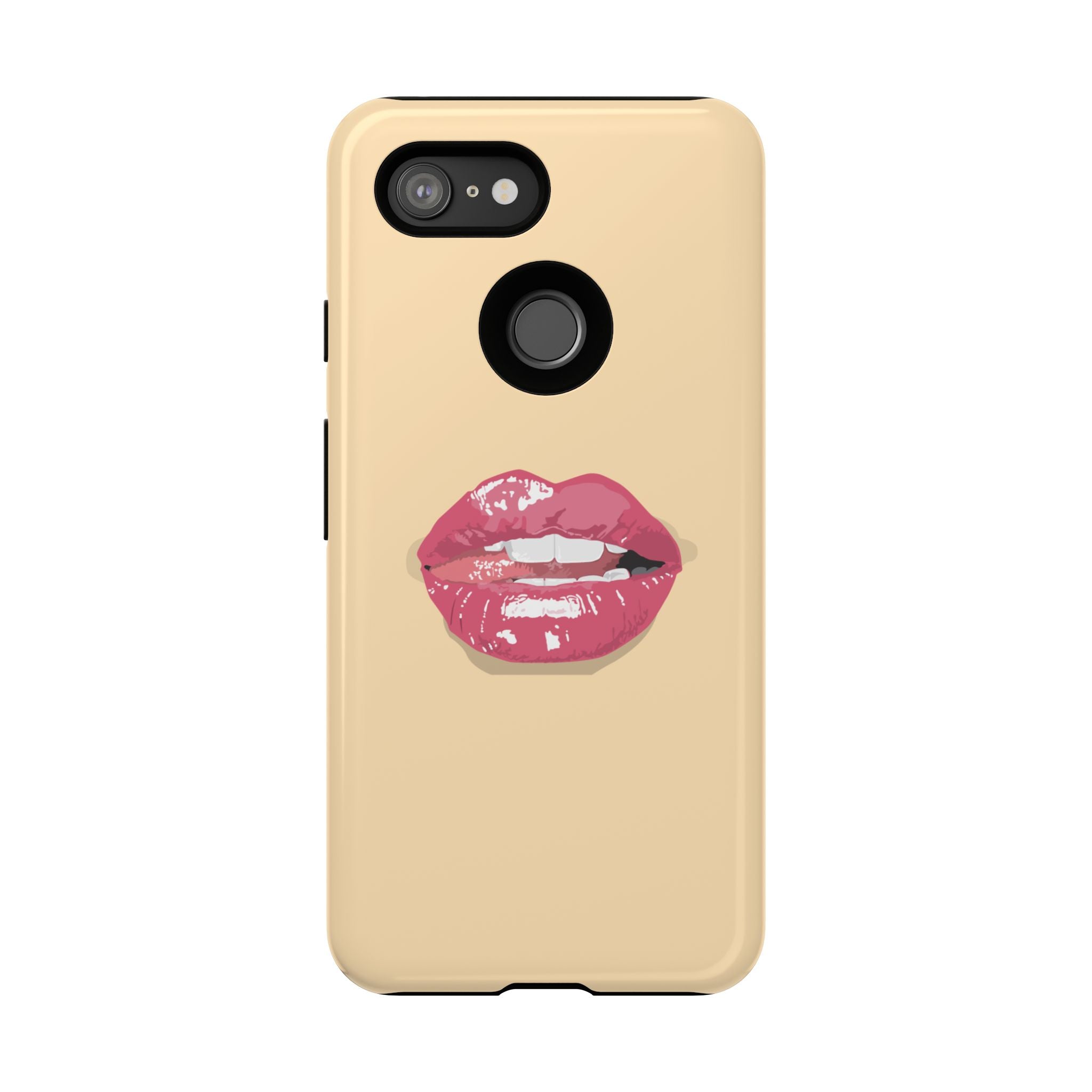 Stylish Phone Case with Lip Print, Trendy Mobile Cover, Fashion Accessory, Gift for Her, Cute Cell Phone Case