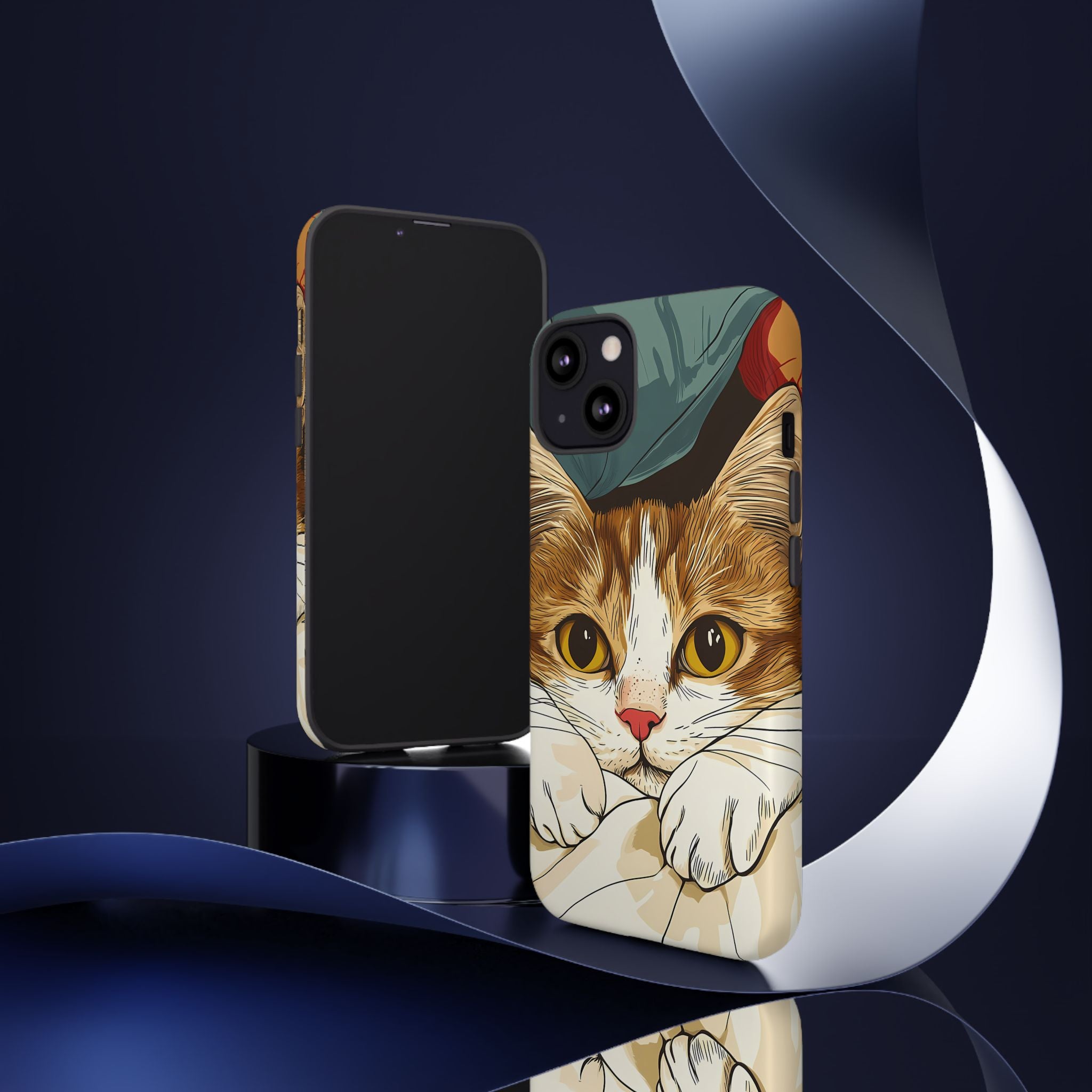 Cute Cat Phone Case - Ideal for Cat Lovers, Pet Owners, Birthday Gifts, Smartphone Accessories, Funny Pet Humor