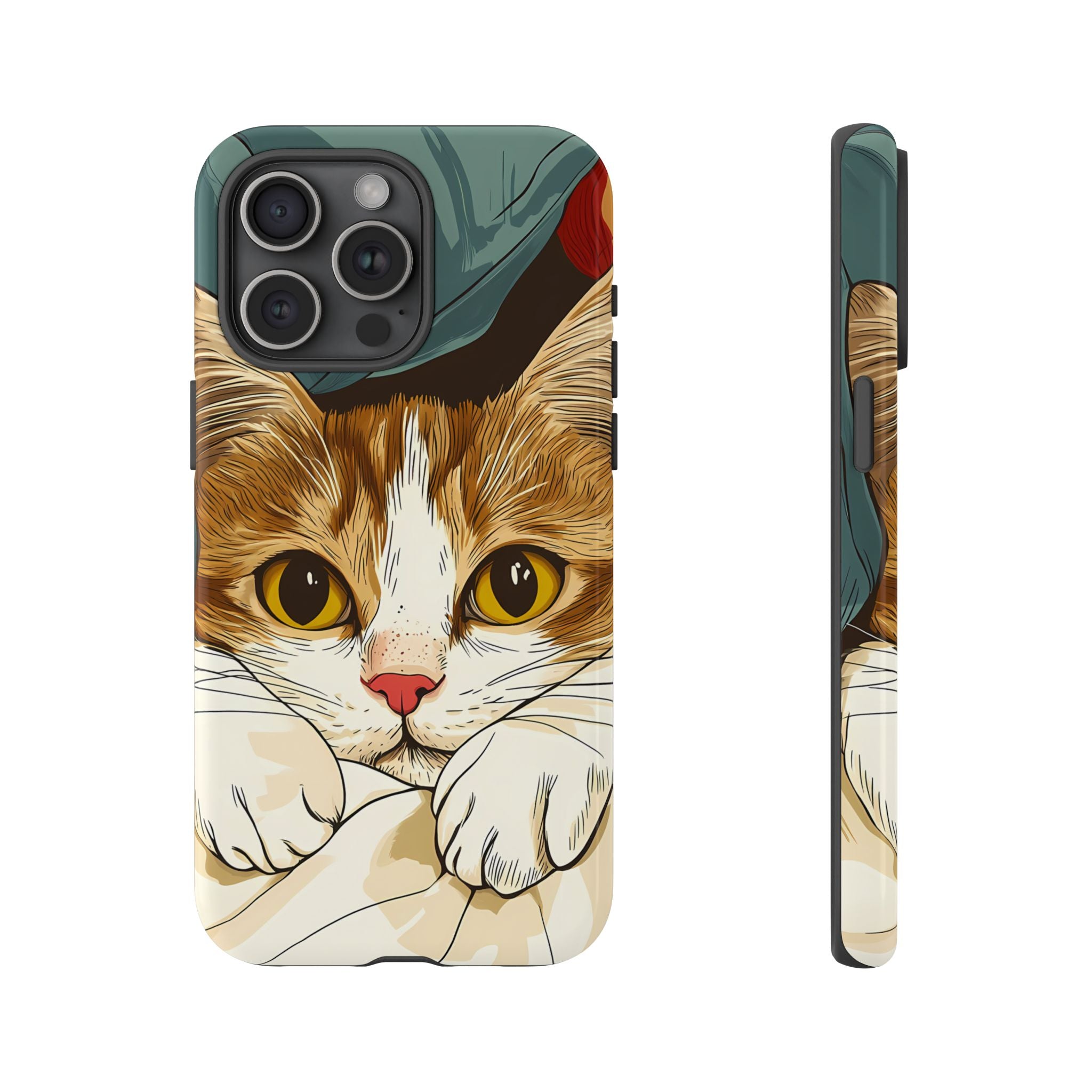 Cute Cat Phone Case - Ideal for Cat Lovers, Pet Owners, Birthday Gifts, Smartphone Accessories, Funny Pet Humor