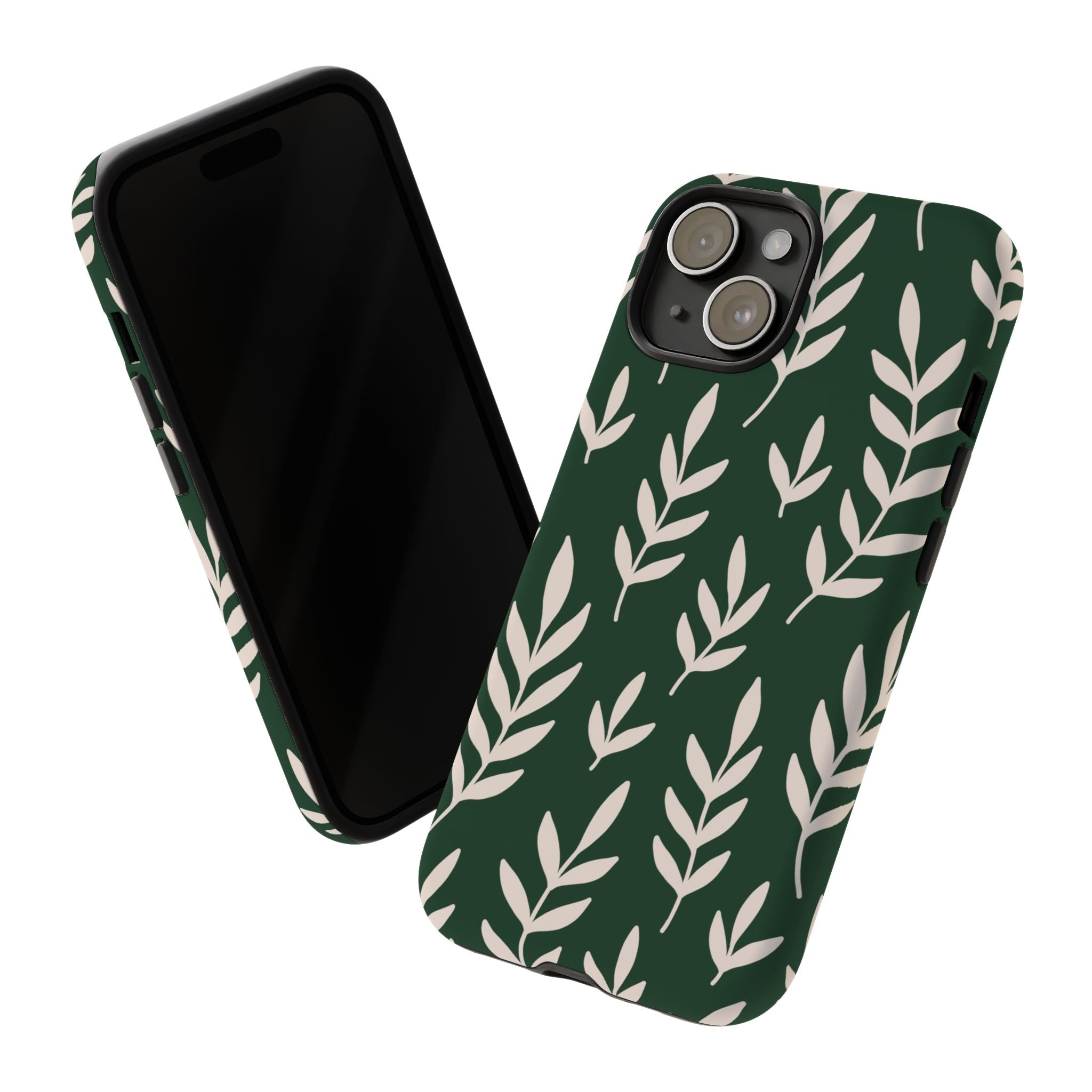 Leafy Phone Case, Tough Cases for Nature Lovers, Green Leaf Design, Eco-Friendly, Stylish Mobile Cover, Gift for Her