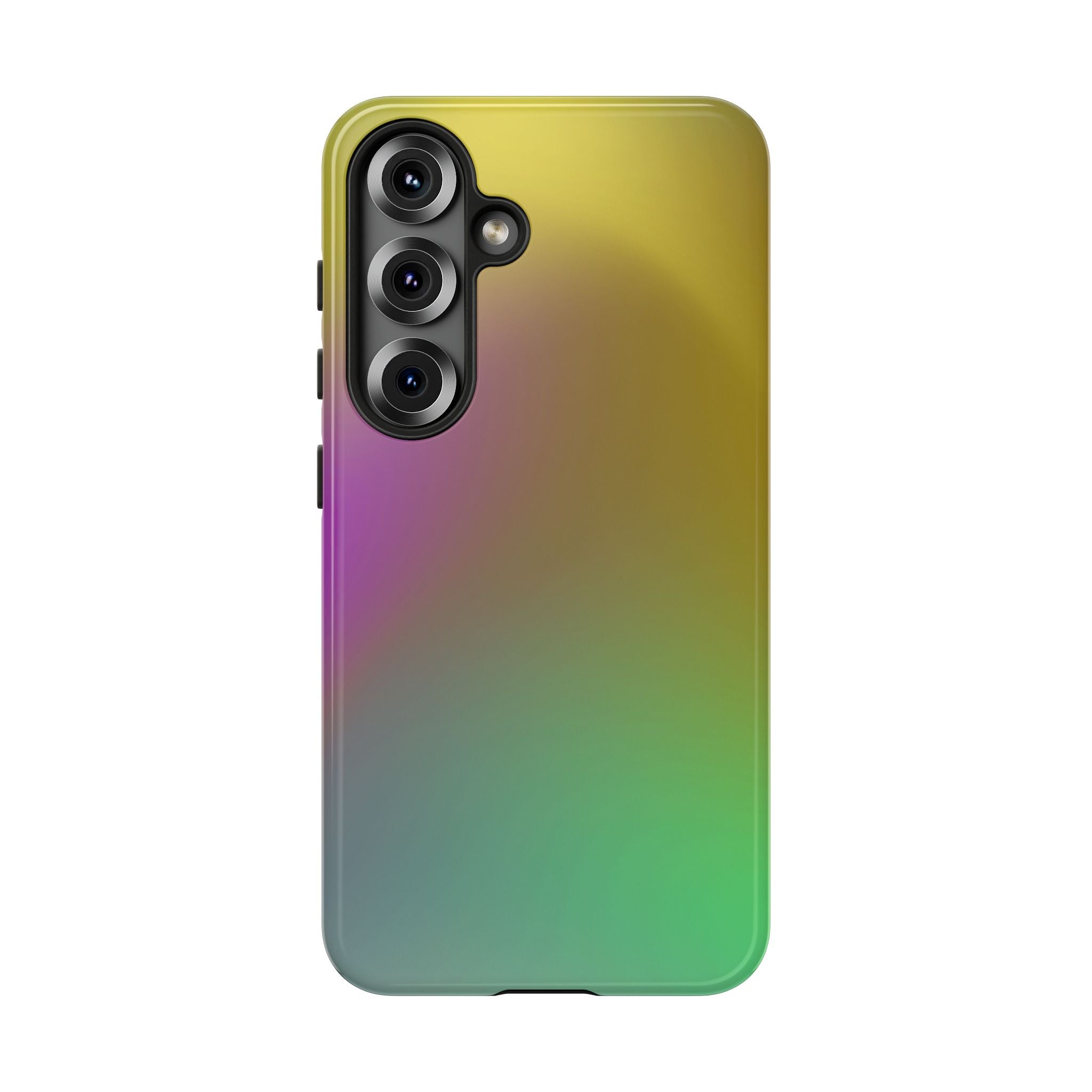 Vibrant Phone Case, Tough Cases, Colorful Phone Cover, Durable Mobile Case, Yellow Green Gradient Design