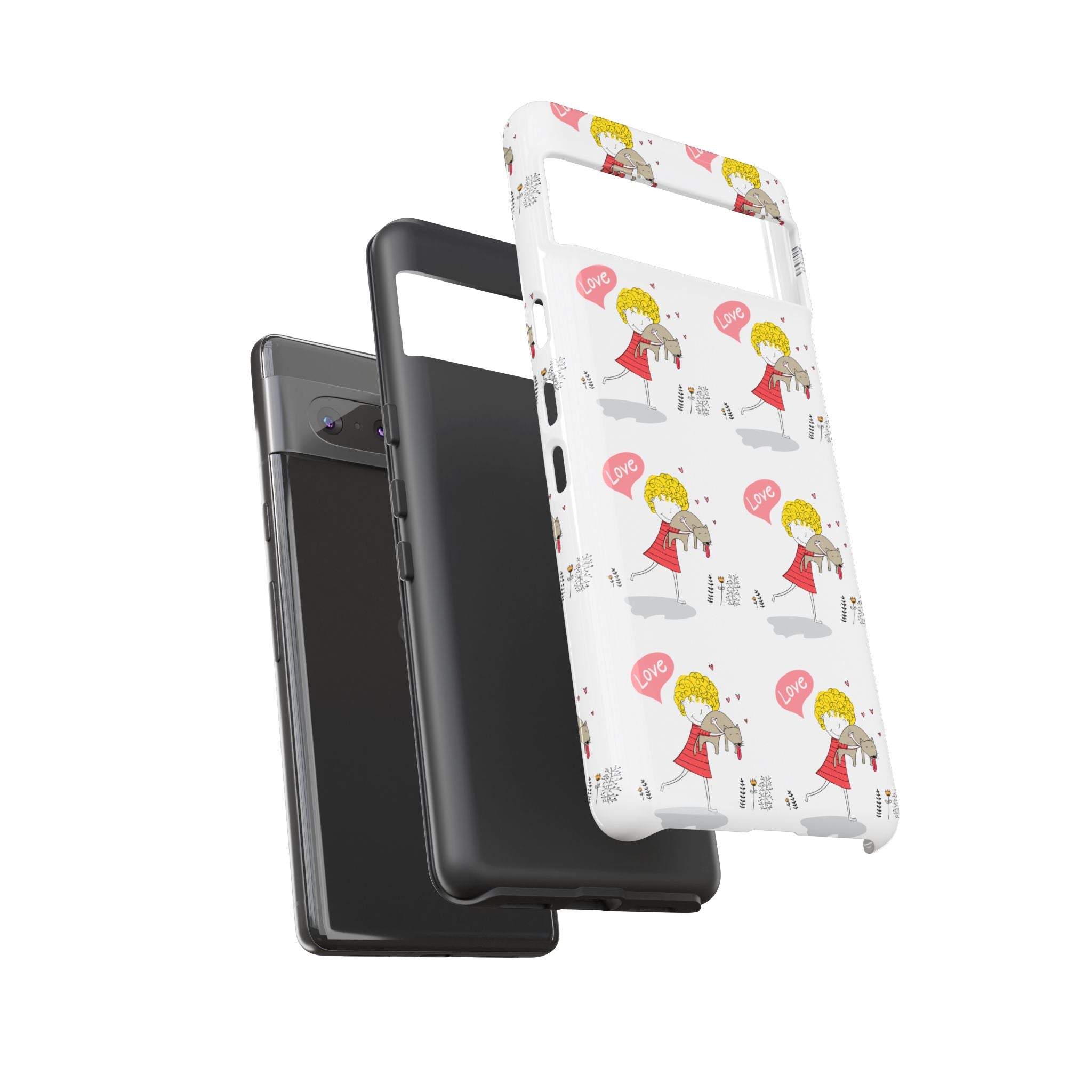 Love-Themed Phone Case | Cute Pet Lover Accessory, Perfect Gift for Birthdays, Anniversaries, Animal Lovers, Valentine's Day