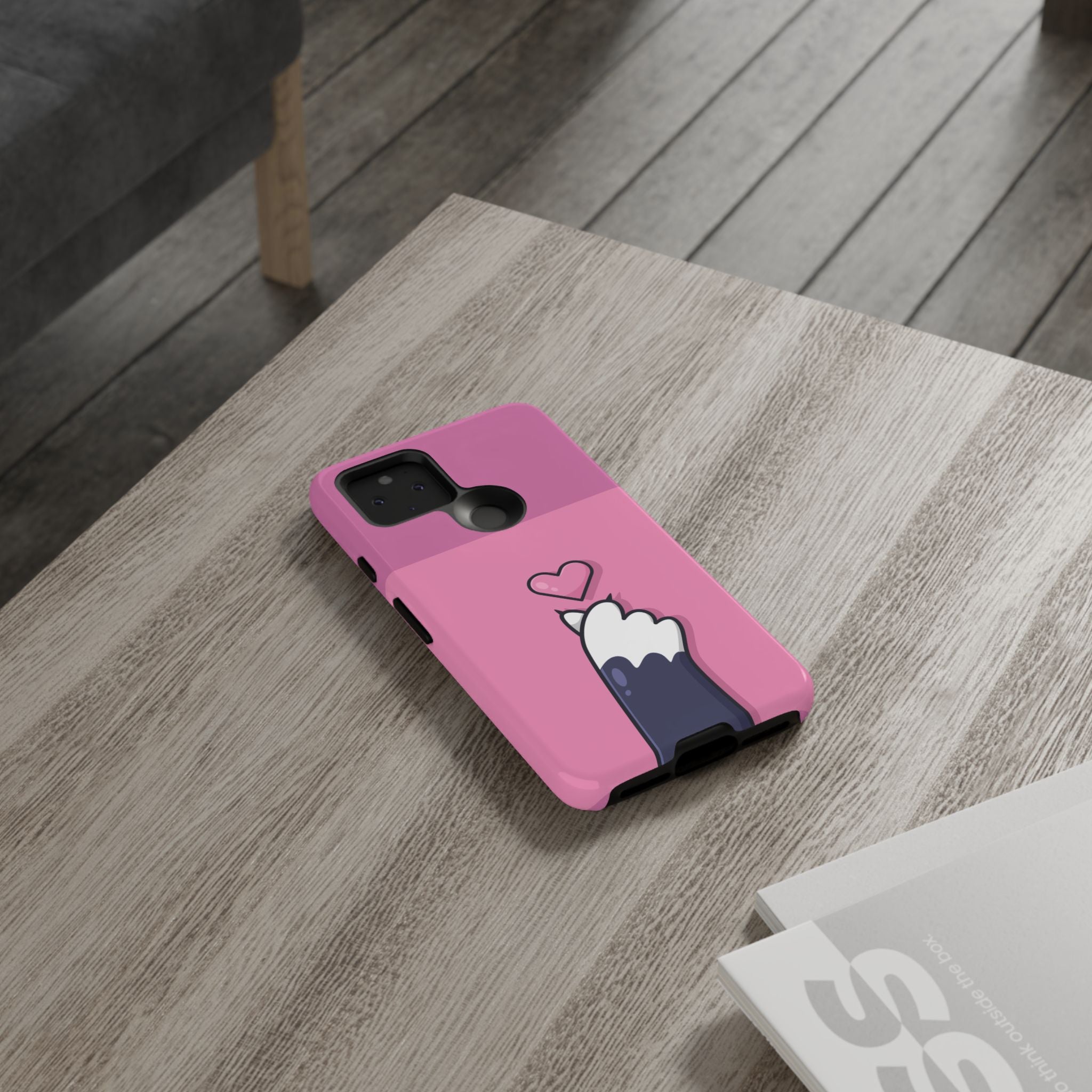 Cute Cat Paw Phone Case, Playful Pet Lover Gift, Animal Print Phone Cover, Heart Design Case, Fun Feminine Case, Kawaii Style