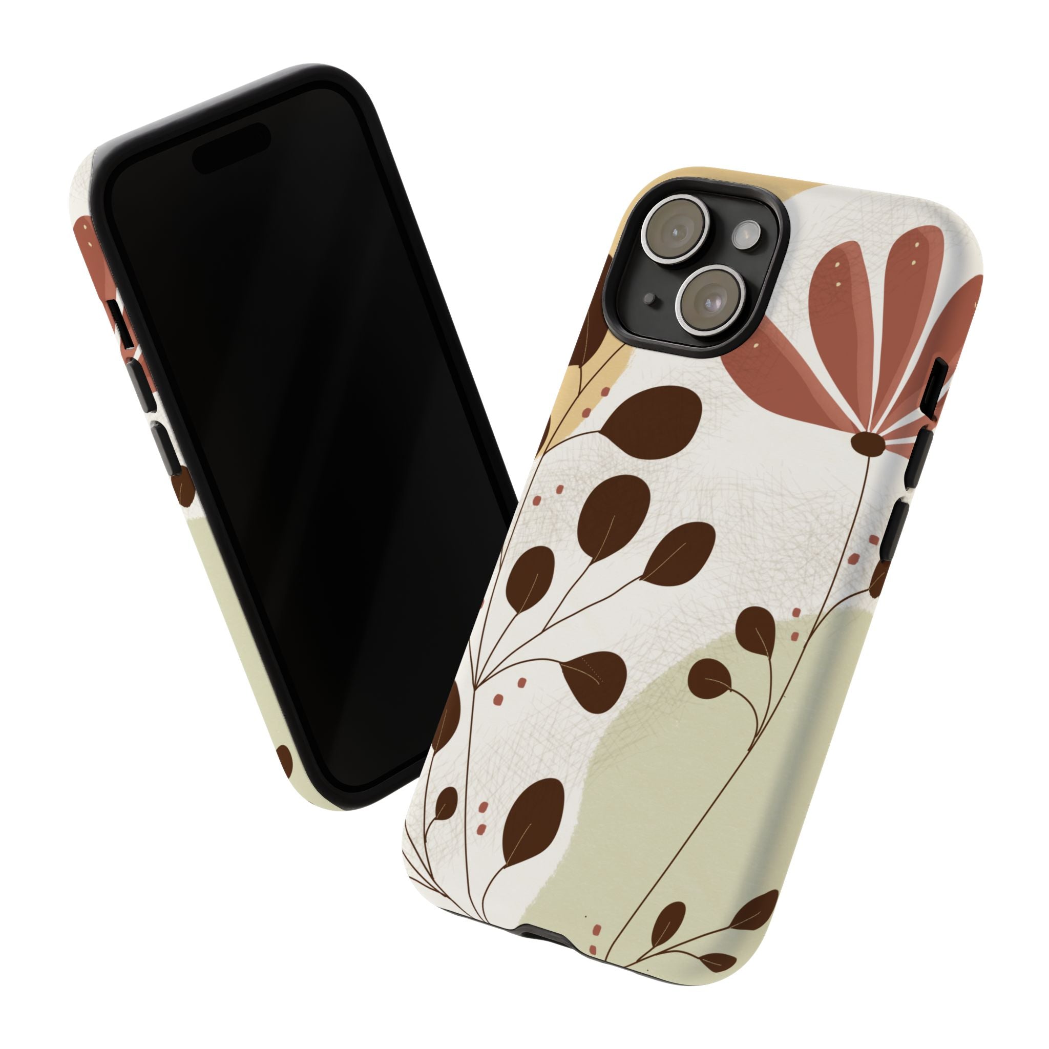 Floral Phone Case - Stylish Tough Cases for Women, Trendy Phone Cover, Gift for Her, Birthday Present, Everyday Use