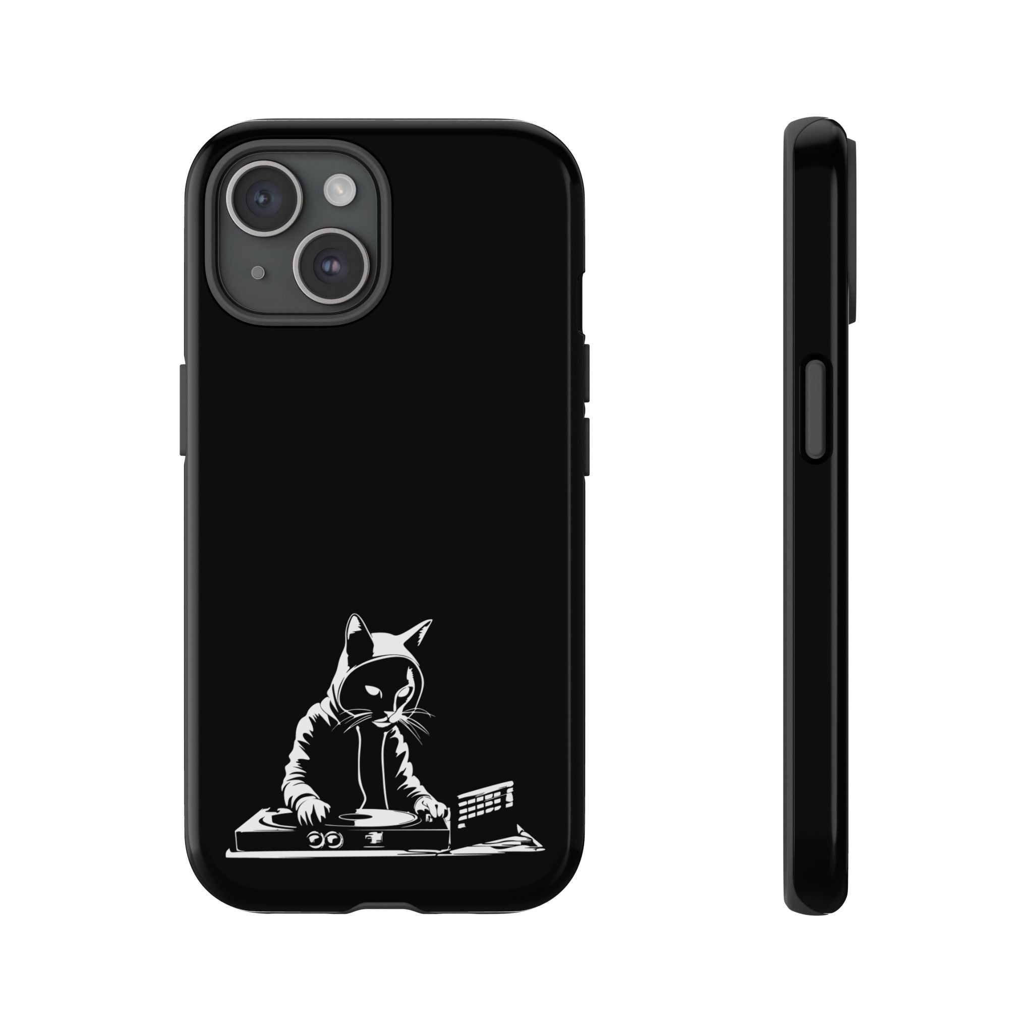Cat DJ Phone Case | Stylish Tough Cases for Music Lovers, Gift for Cat Owners, Unique Phone Accessory, Cool Tech Gear