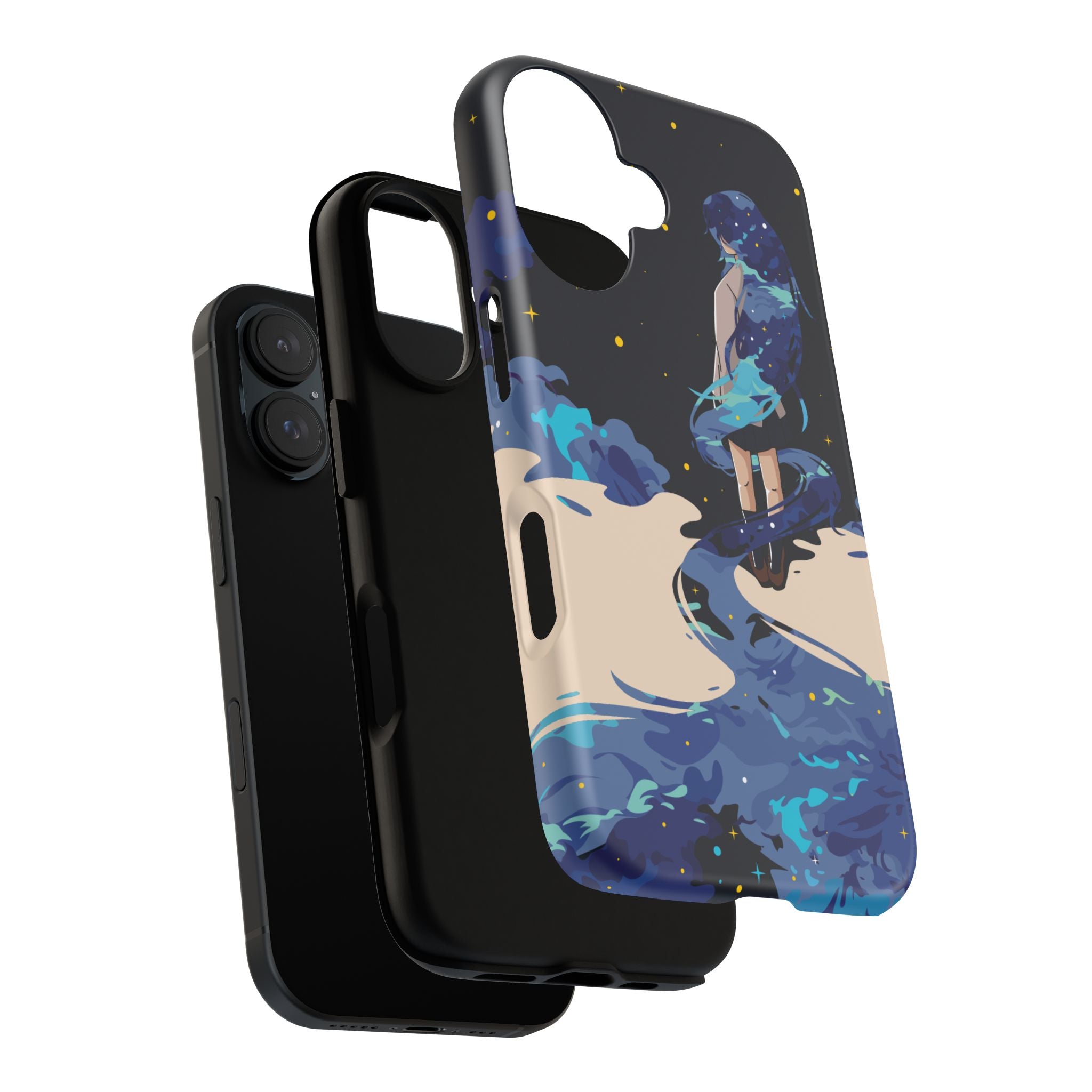 Galaxy-Inspired Phone Case, Celestial Design, Tough Phone Cover, Gift for Space Lovers, Artsy Accessories, Unique Merchandise