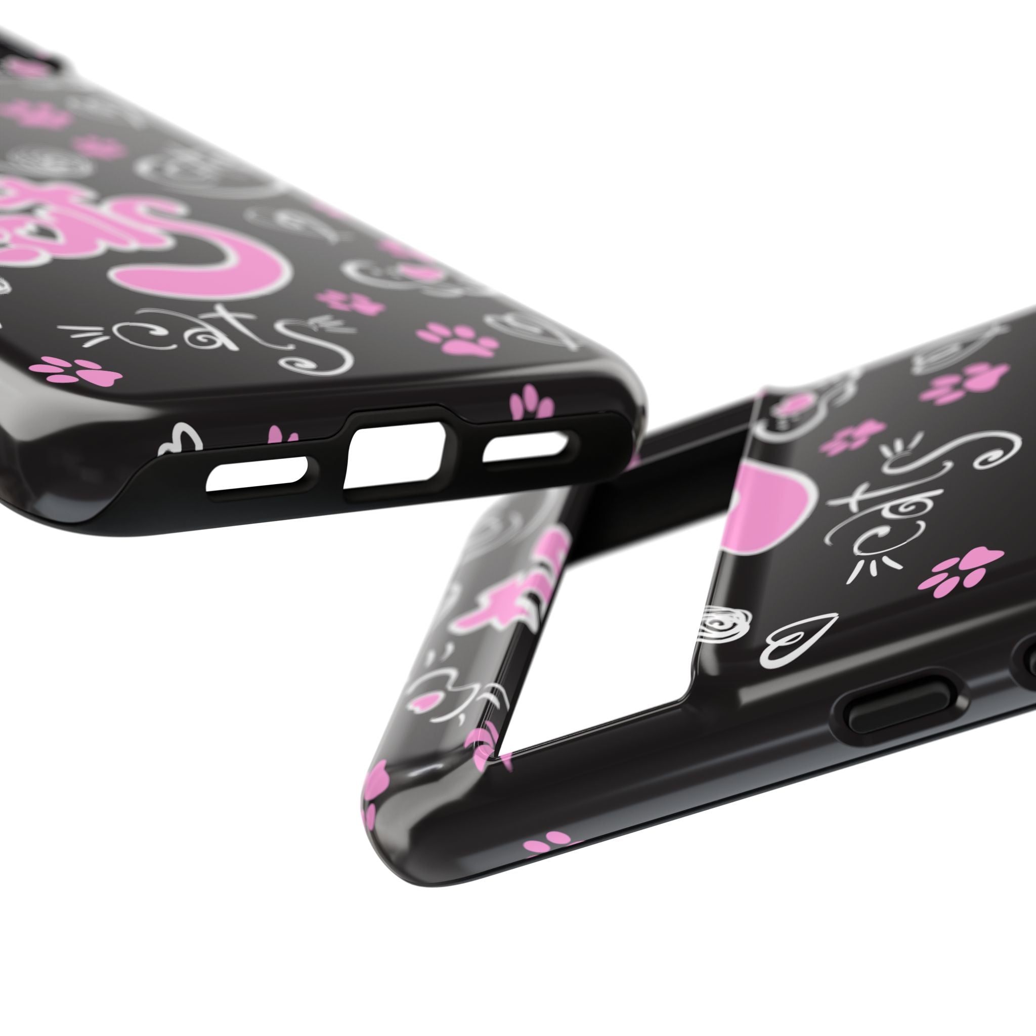 Cute Cat Print Phone Cases, Tough Cases for Cat Lovers, Pet Phone Cover, Gift for Cat Moms, Stylish Phone Accessories