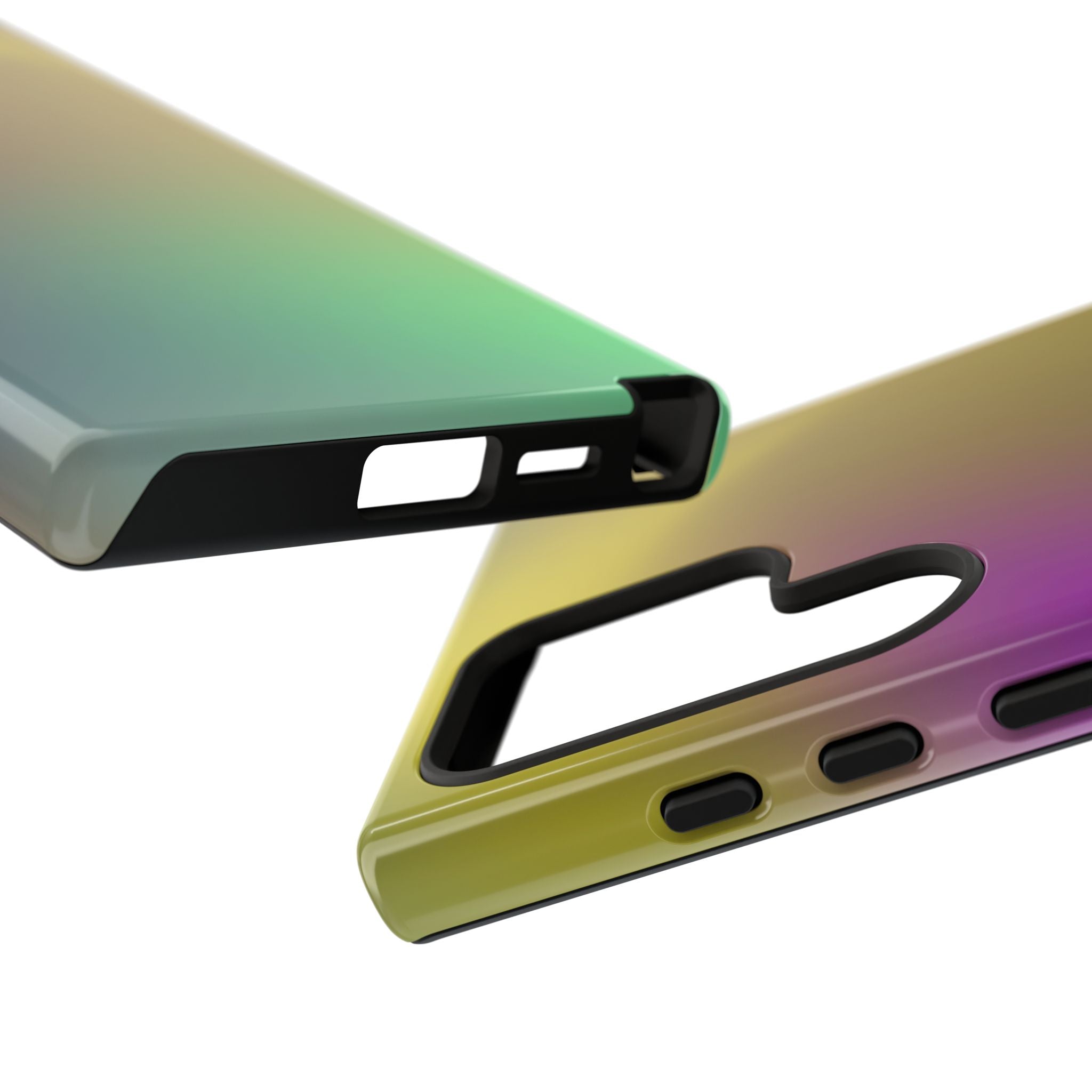 Vibrant Phone Case, Tough Cases, Colorful Phone Cover, Durable Mobile Case, Yellow Green Gradient Design