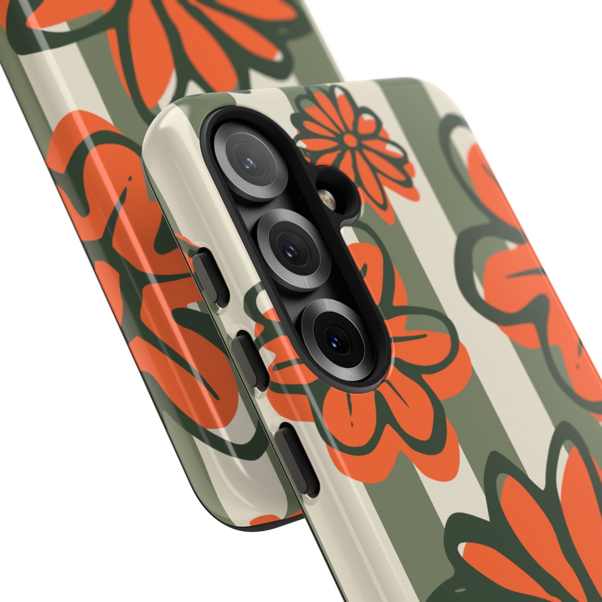 Floral Tough Phone Case - Trendy Protector for Pet Lovers, Super Cute Gift, Floral Design, Stylish Phone Cover, Unique Accessory