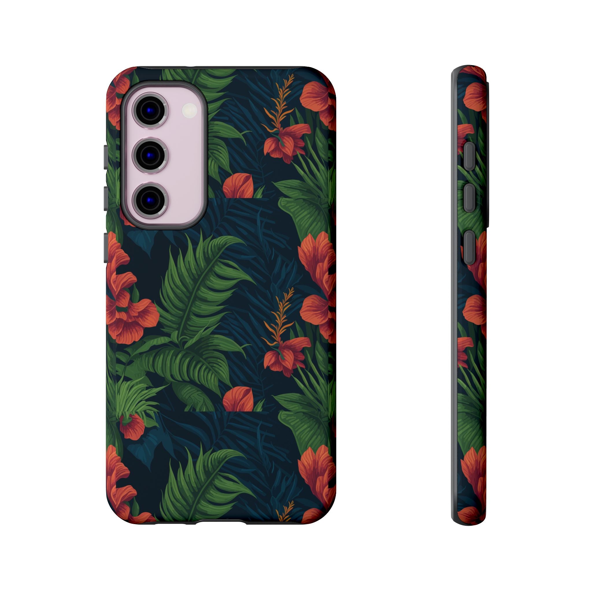 Tropical Phone Case with Floral Design, Eco-Friendly Protection for Summer Vibes, Ideal Gift for Nature Lovers, Vibrant Background