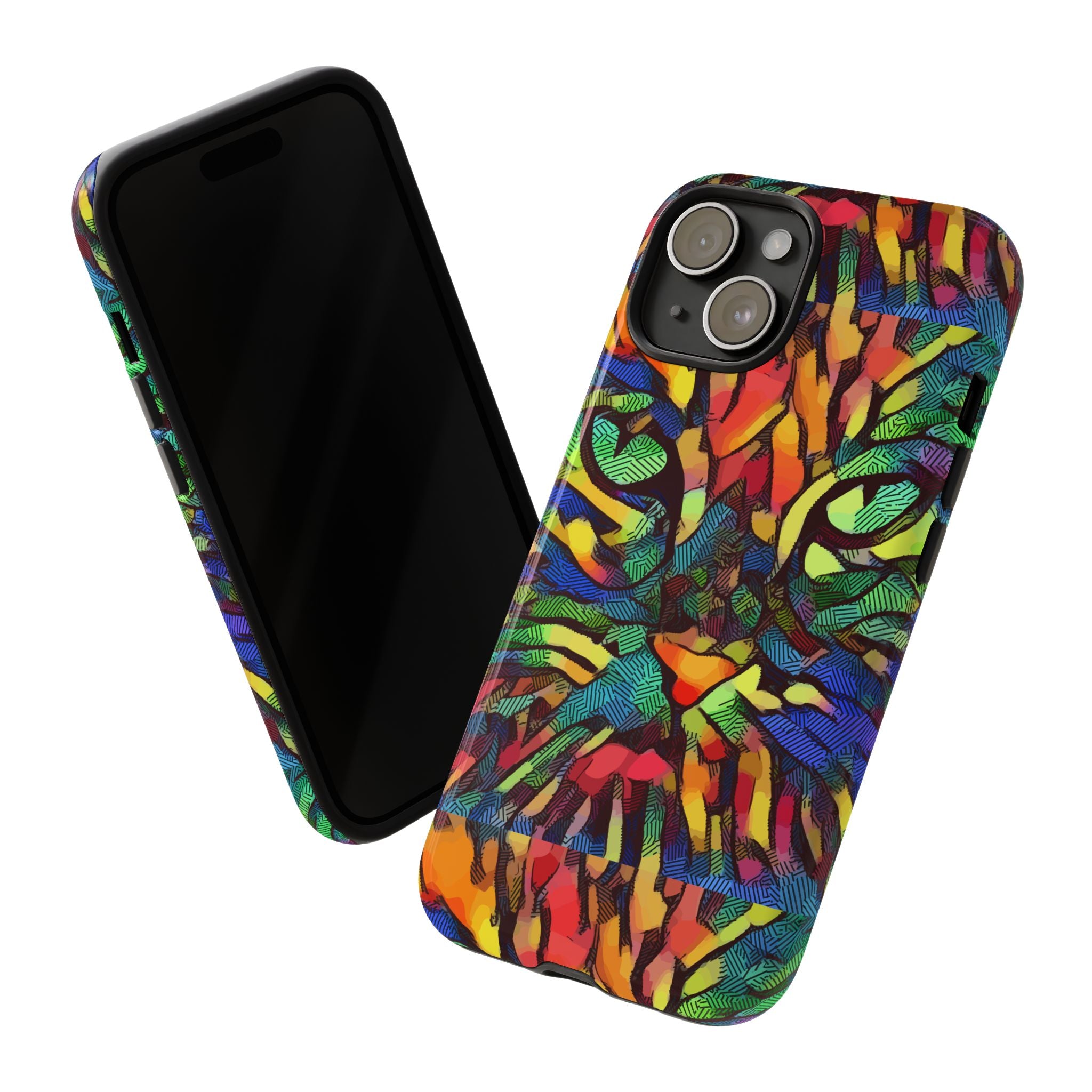 Colorful Phone Cases for Vibrant Style - Tough Cases, Unique Gifts, Animal Print, Artistic Design, Phone Accessories, Eco-Friendly