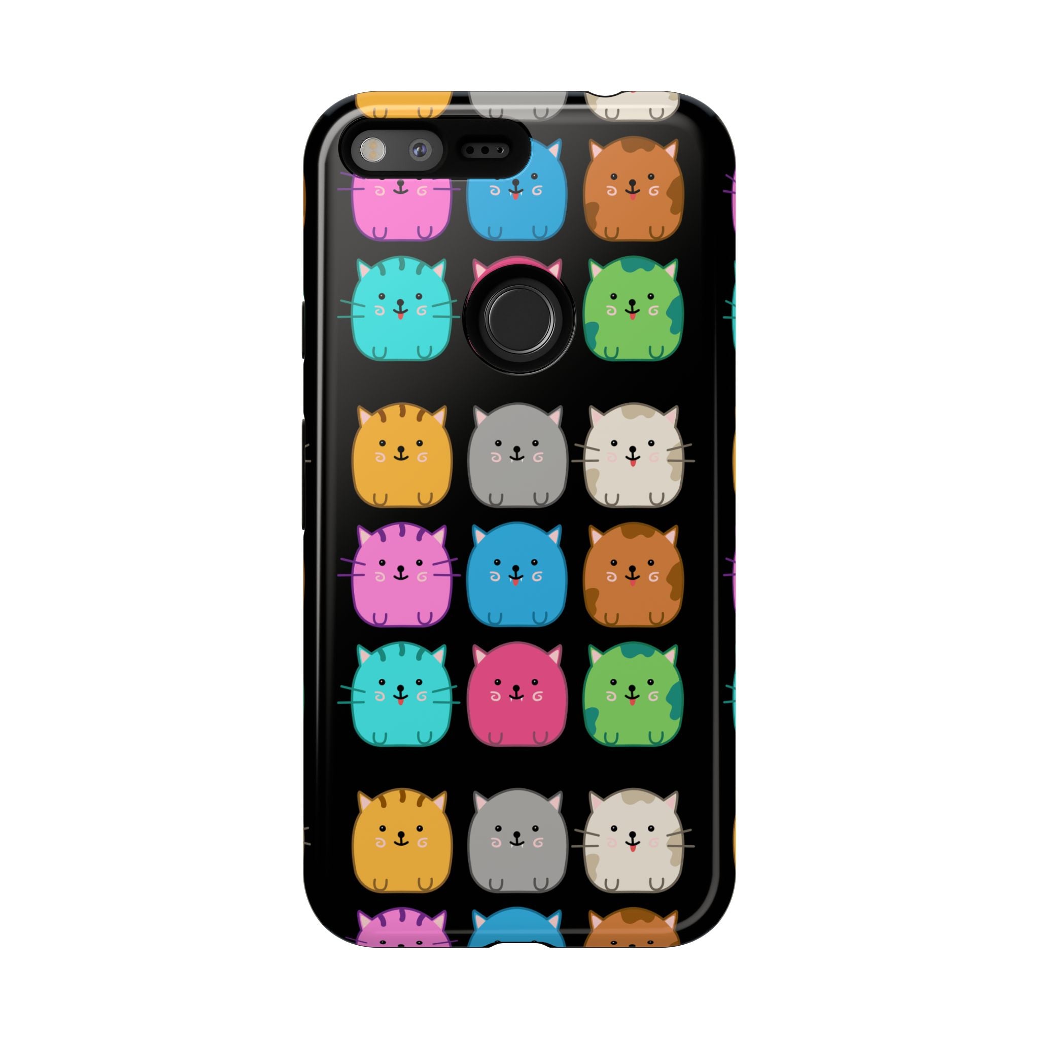 Cute Cat Phone Case, Kawaii Animal Lover Gift, Tough Phone Cover for Kids and Adults, Fun Cat Designs for Birthdays, Pet Lovers