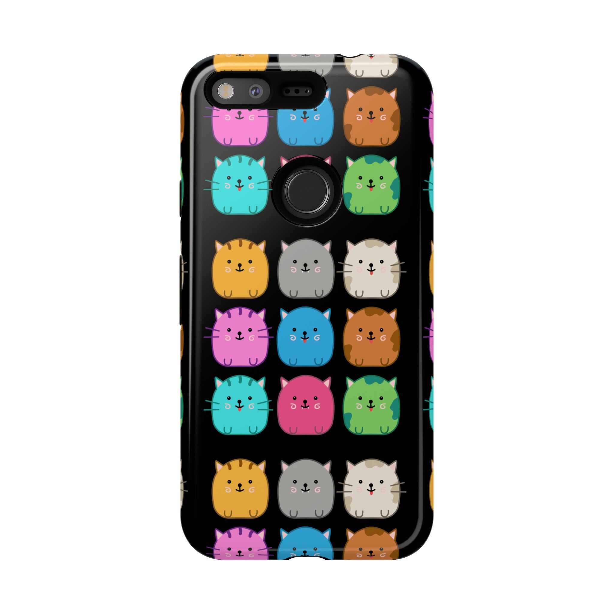 Cute Cat Phone Case, Kawaii Animal Lover Gift, Tough Phone Cover for Kids and Adults, Fun Cat Designs for Birthdays, Pet Lovers