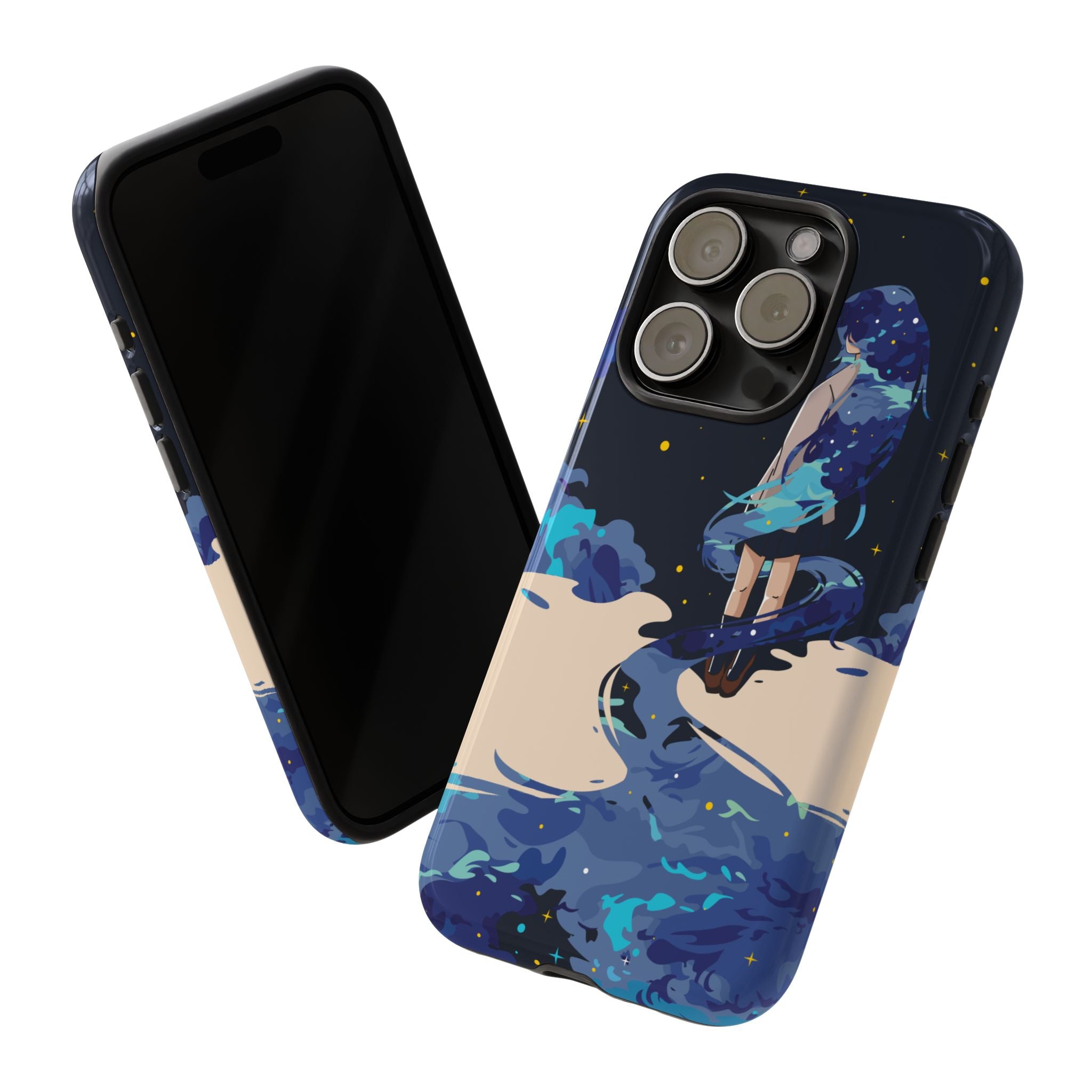 Galaxy-Inspired Phone Case, Celestial Design, Tough Phone Cover, Gift for Space Lovers, Artsy Accessories, Unique Merchandise