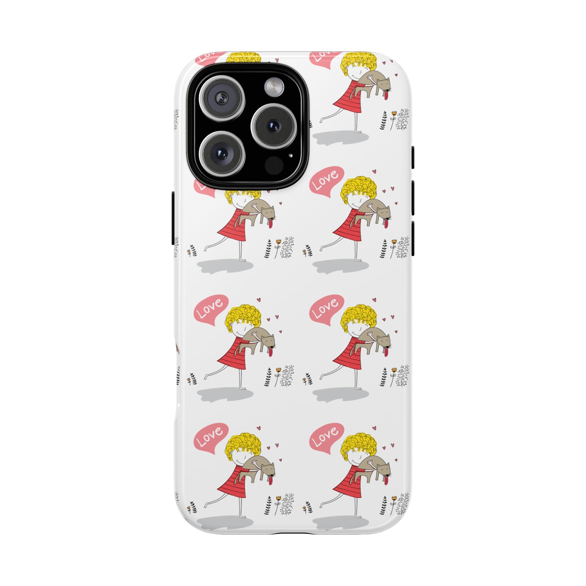 Love-Themed Phone Case | Cute Pet Lover Accessory, Perfect Gift for Birthdays, Anniversaries, Animal Lovers, Valentine's Day
