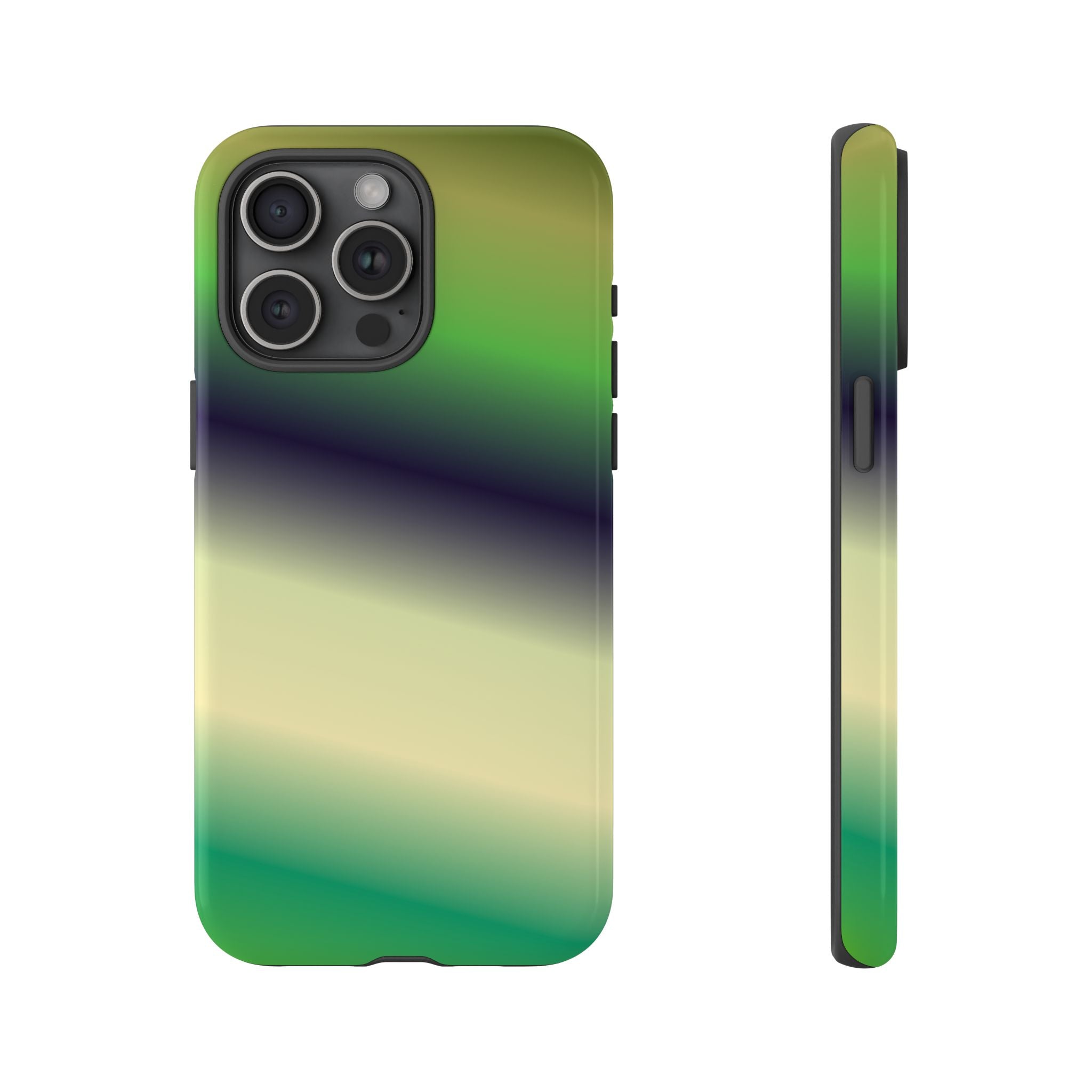 Gradient Phone Case - Tough Cases, Unique Cell Phone Cover, Stylish Tech Accessories, Green and Black Gradient, Perfect Gift