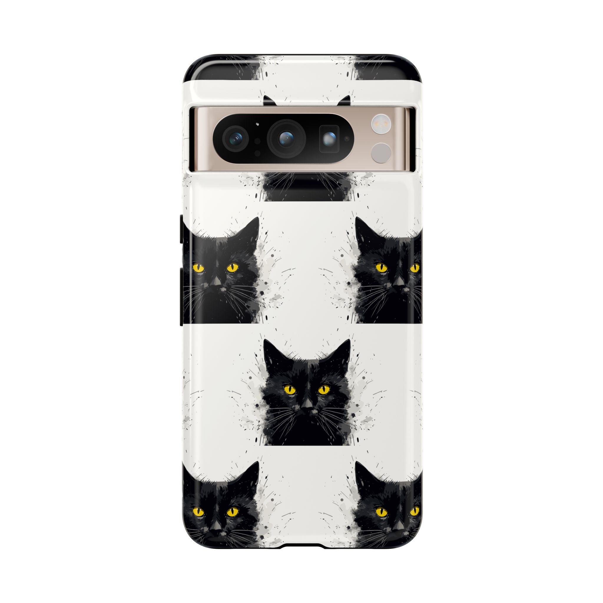 Black Cat Phone Case, Tough Cases, Cat Lover Gift, Unique Design, Halloween, Animal Accessories, Custom Phone Cover
