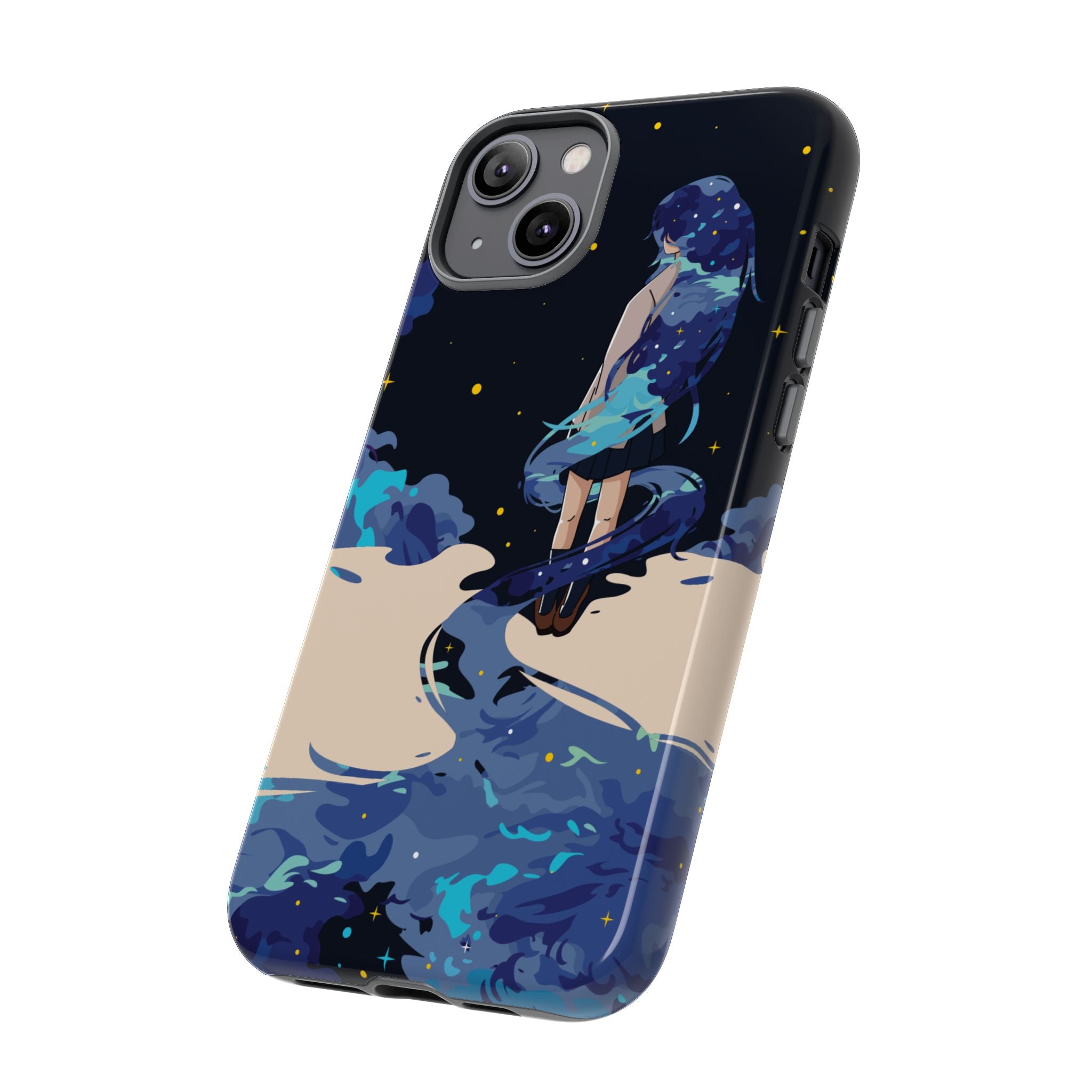 Galaxy-Inspired Phone Case, Celestial Design, Tough Phone Cover, Gift for Space Lovers, Artsy Accessories, Unique Merchandise