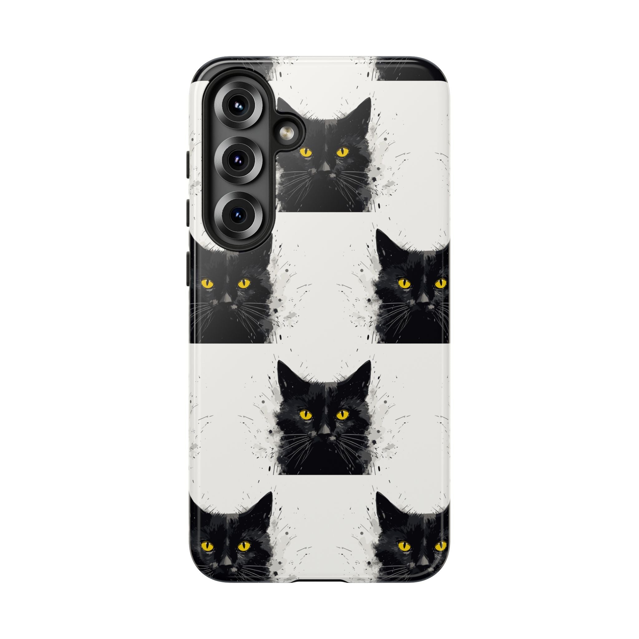 Black Cat Phone Case, Tough Cases, Cat Lover Gift, Unique Design, Halloween, Animal Accessories, Custom Phone Cover