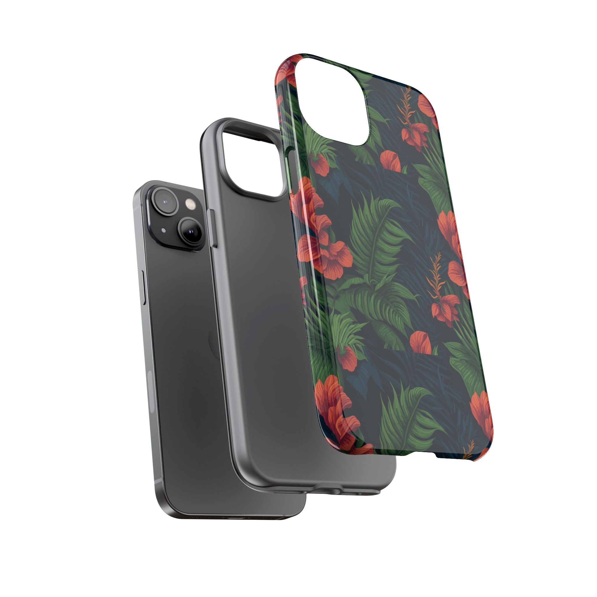 Tropical Phone Case with Floral Design, Eco-Friendly Protection for Summer Vibes, Ideal Gift for Nature Lovers, Vibrant Background