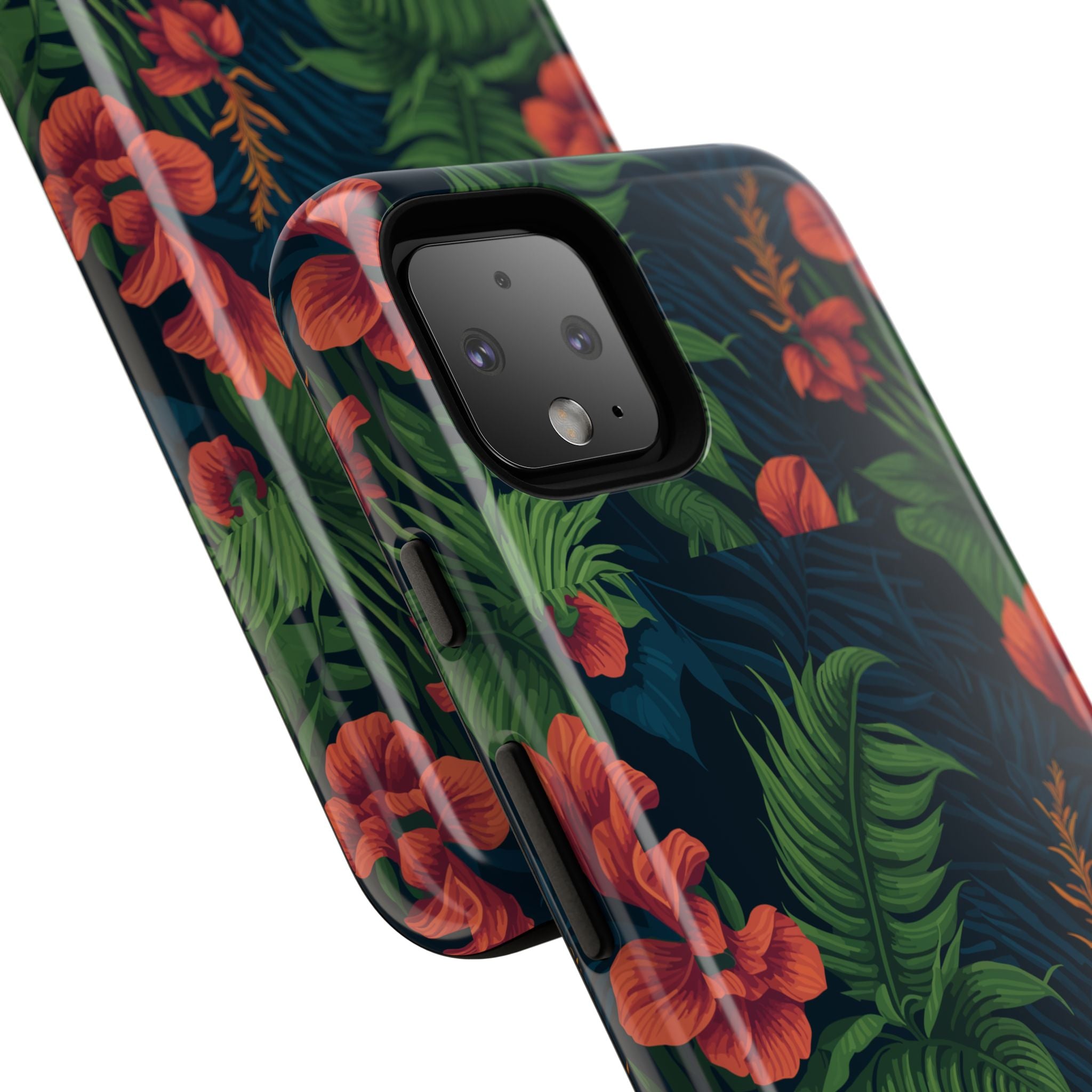 Tropical Phone Case with Floral Design, Eco-Friendly Protection for Summer Vibes, Ideal Gift for Nature Lovers, Vibrant Background