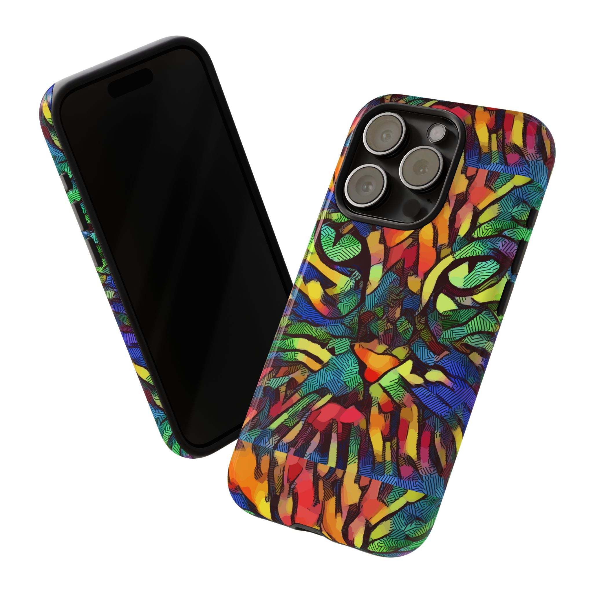Colorful Phone Cases for Vibrant Style - Tough Cases, Unique Gifts, Animal Print, Artistic Design, Phone Accessories, Eco-Friendly