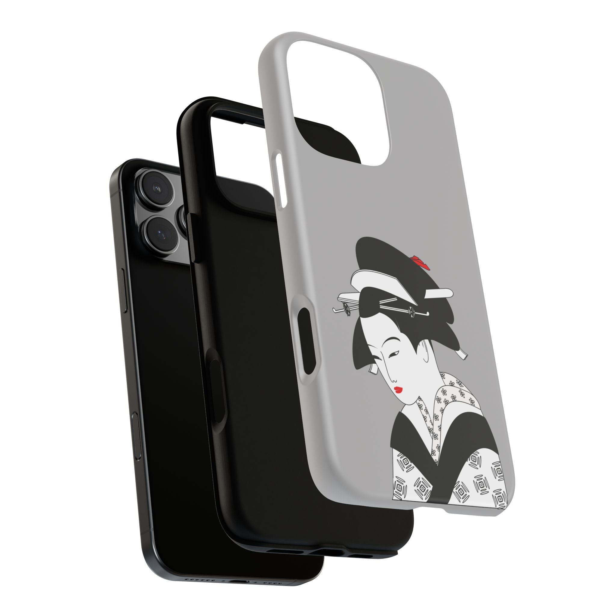 Stylish Phone Case with Japanese Geisha Design, Tough Phone Case, Cute Phone Cover, Japanese Art, Ethnic Style