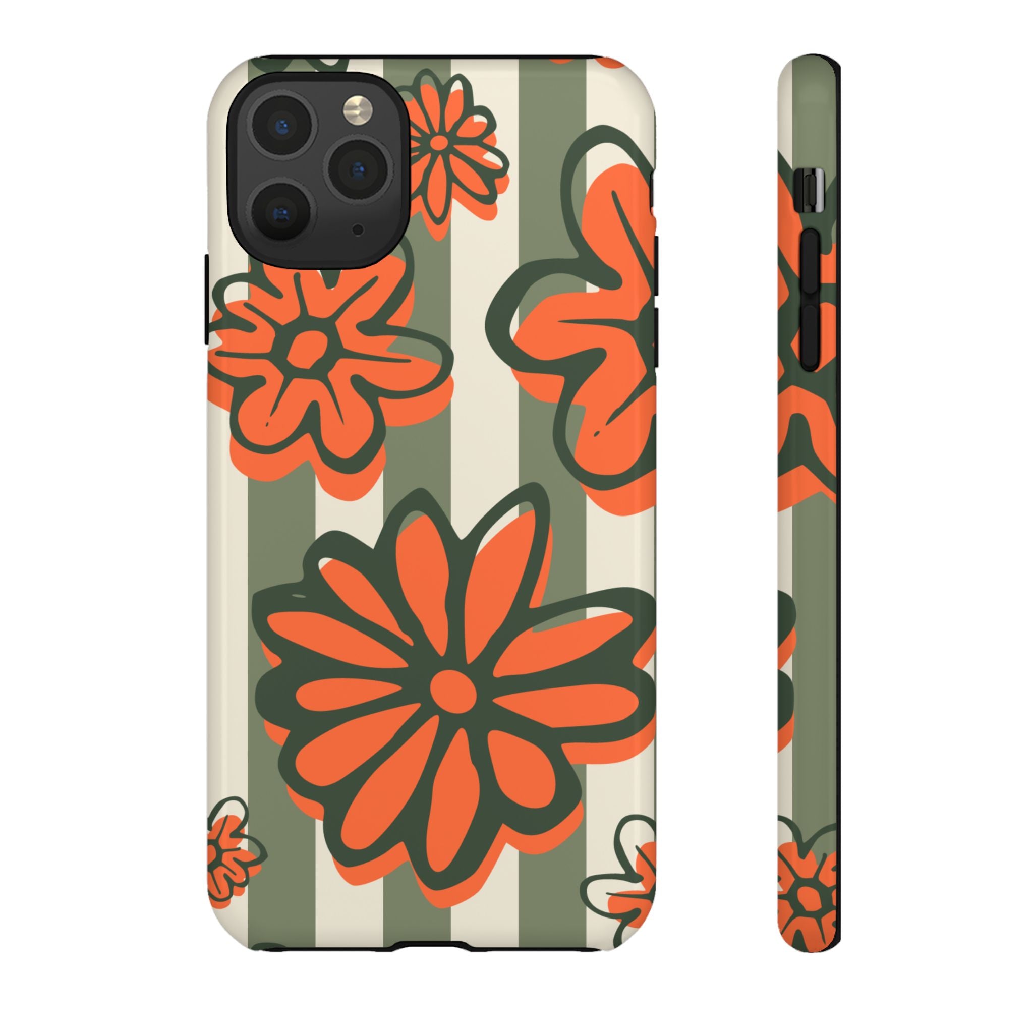 Floral Tough Phone Case - Trendy Protector for Pet Lovers, Super Cute Gift, Floral Design, Stylish Phone Cover, Unique Accessory