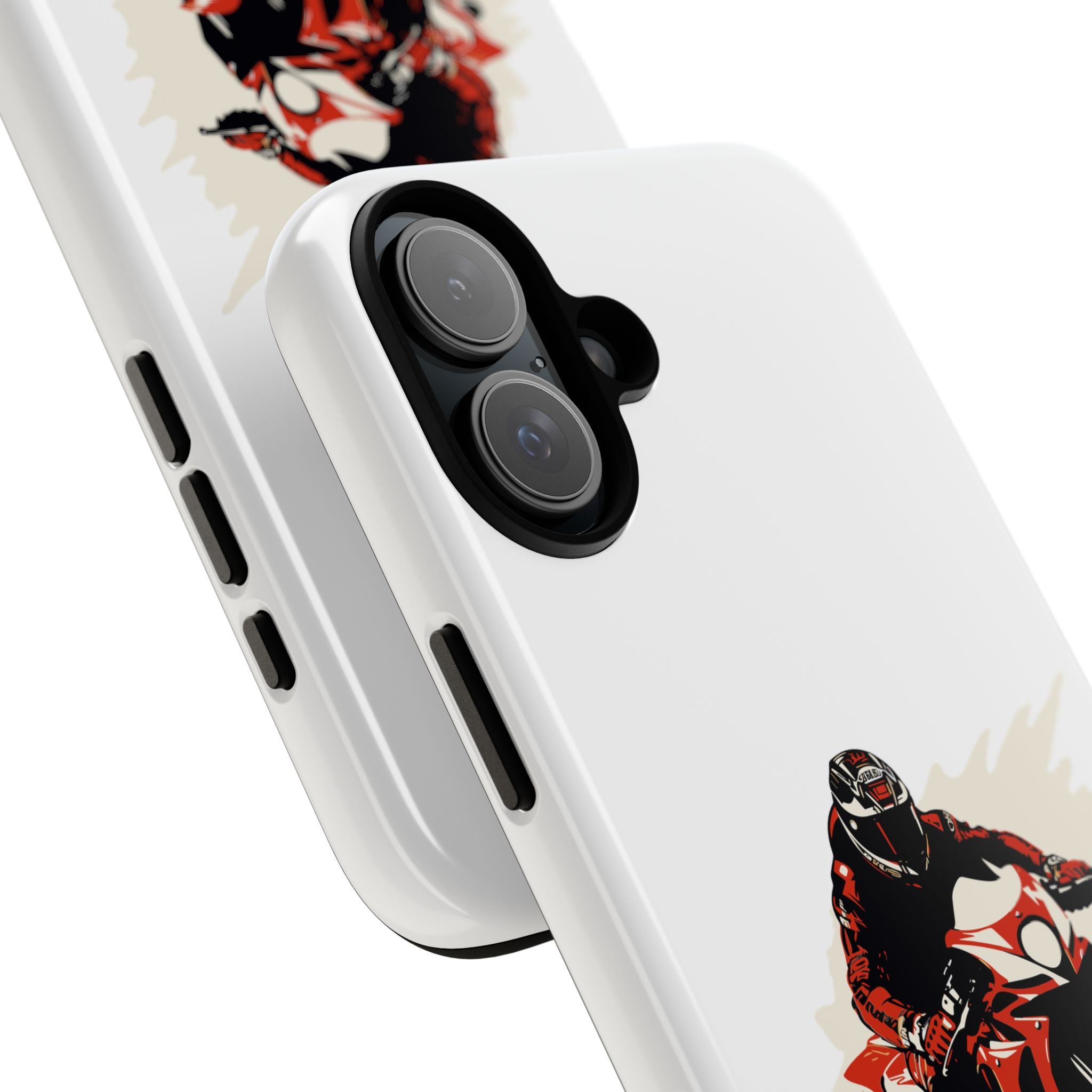 Motorcycle Phone Case, Tough Cases for Riders, Biker Accessory, Gifts for Motorcyclists, Red Bike Design