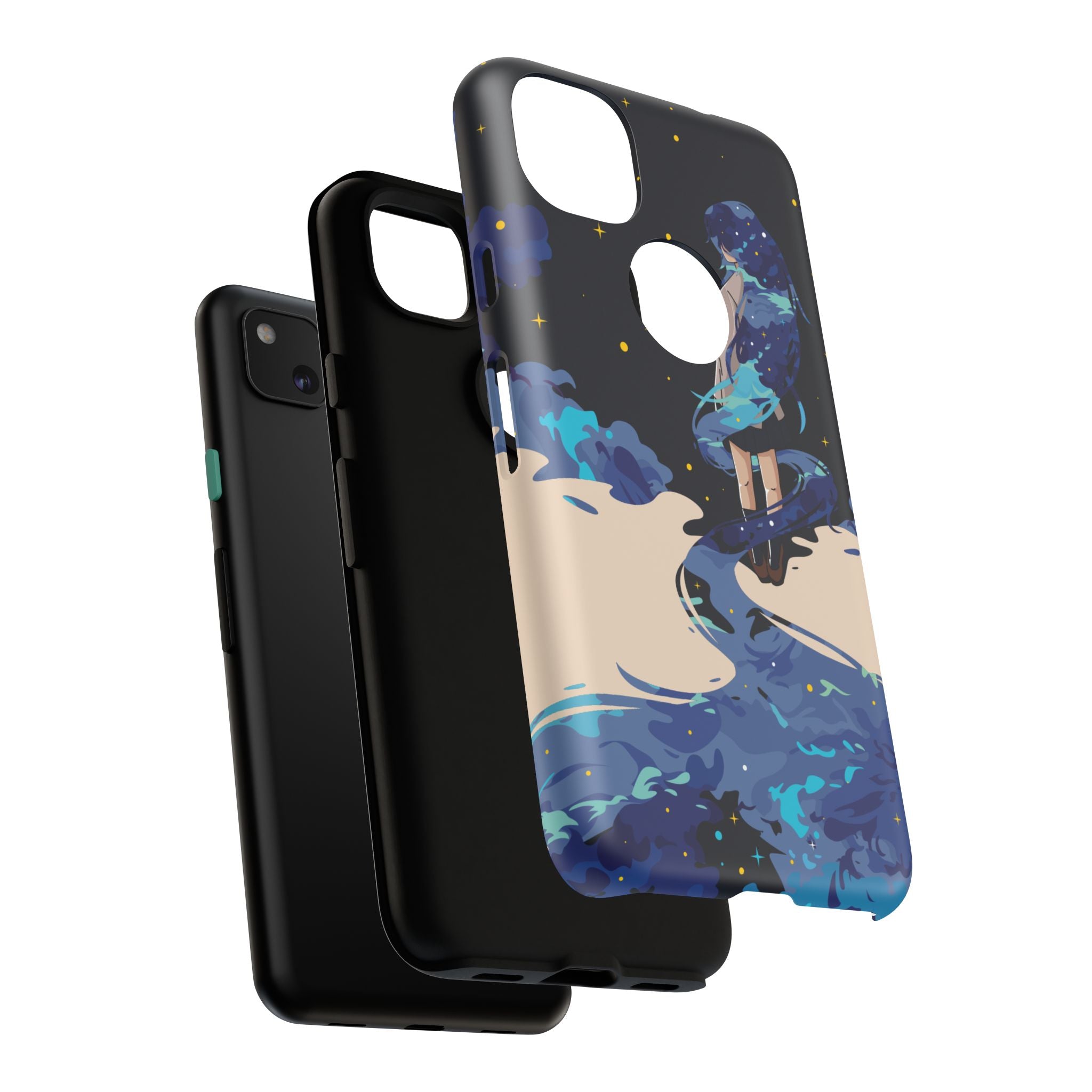 Galaxy-Inspired Phone Case, Celestial Design, Tough Phone Cover, Gift for Space Lovers, Artsy Accessories, Unique Merchandise