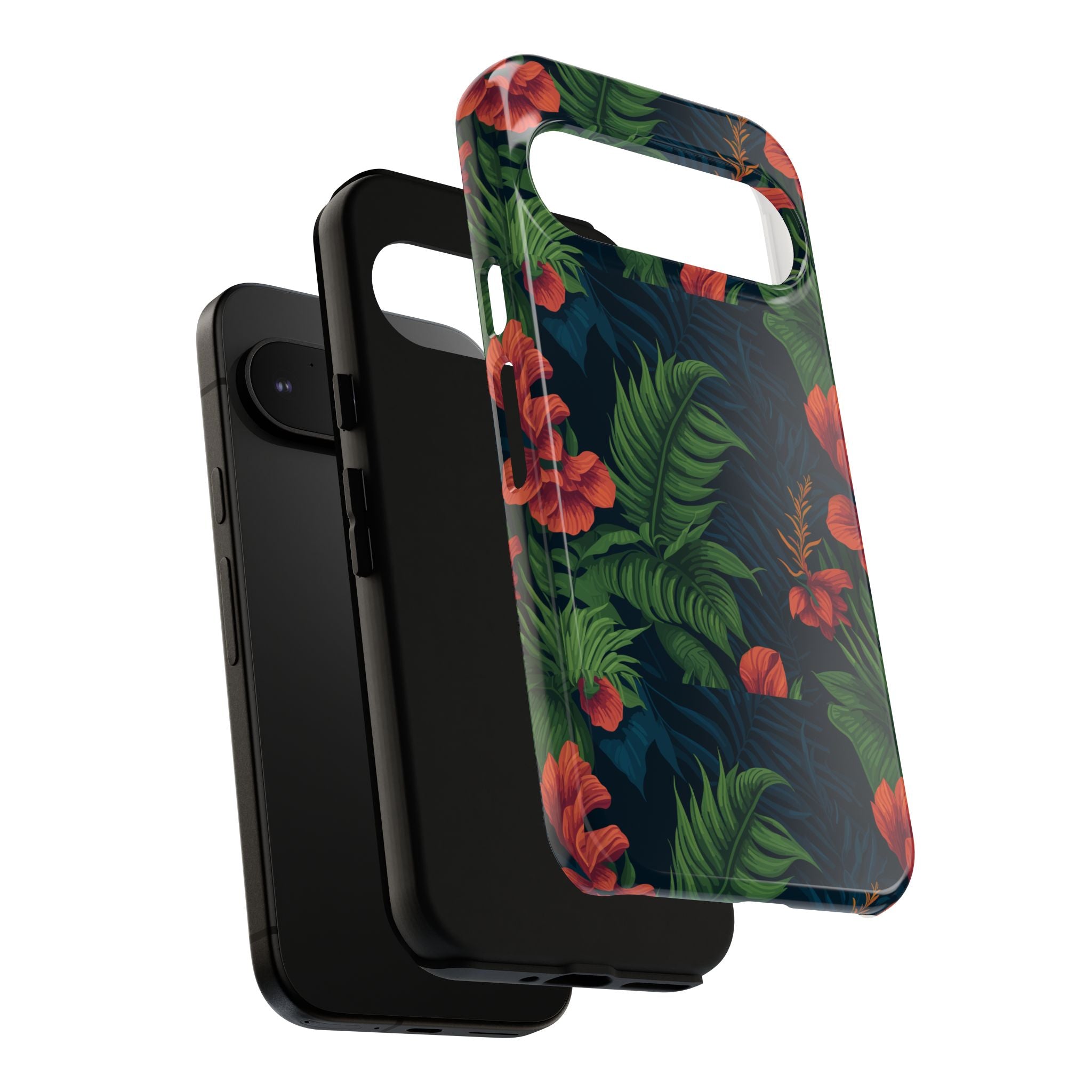 Tropical Phone Case with Floral Design, Eco-Friendly Protection for Summer Vibes, Ideal Gift for Nature Lovers, Vibrant Background