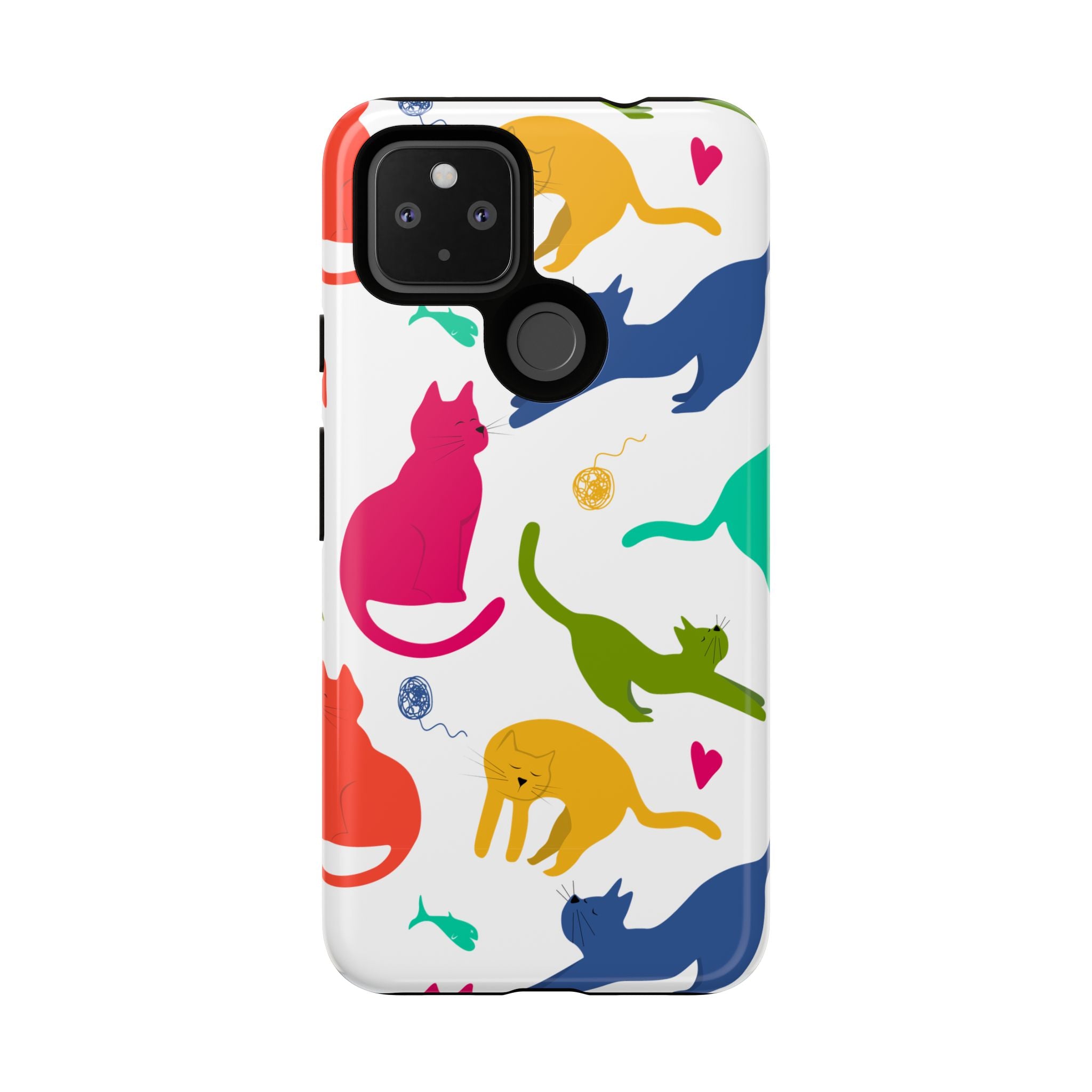 Colorful Cat Phone Case, Fun Pet Lover Gift, Tough Phone Cover, Cute Cat Accessories, Animal Theme Decor
