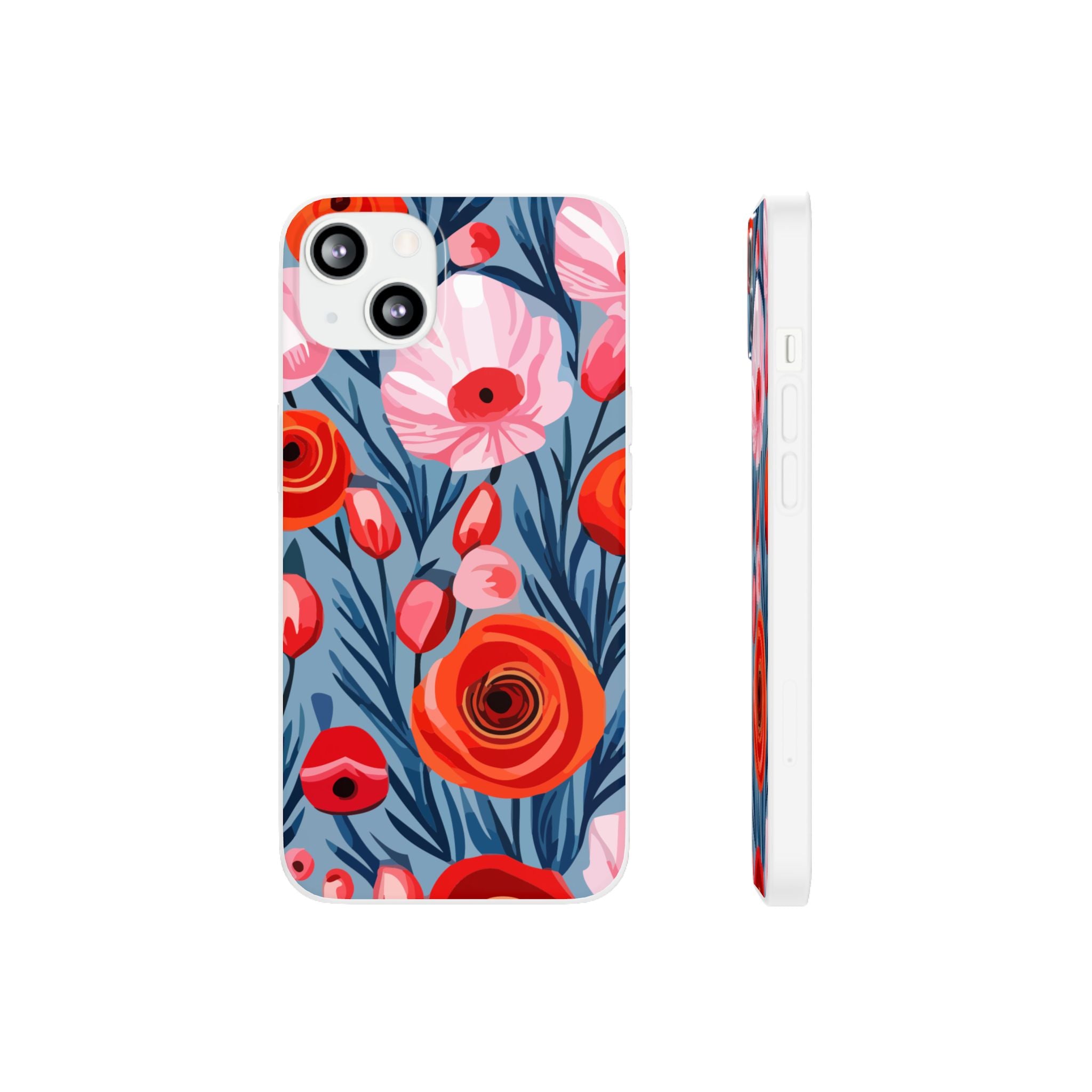 Beautiful Floral Flexi Cases for Phone, Stylish Protective Cover, Gift for Her, Phone Accessories, Floral Design
