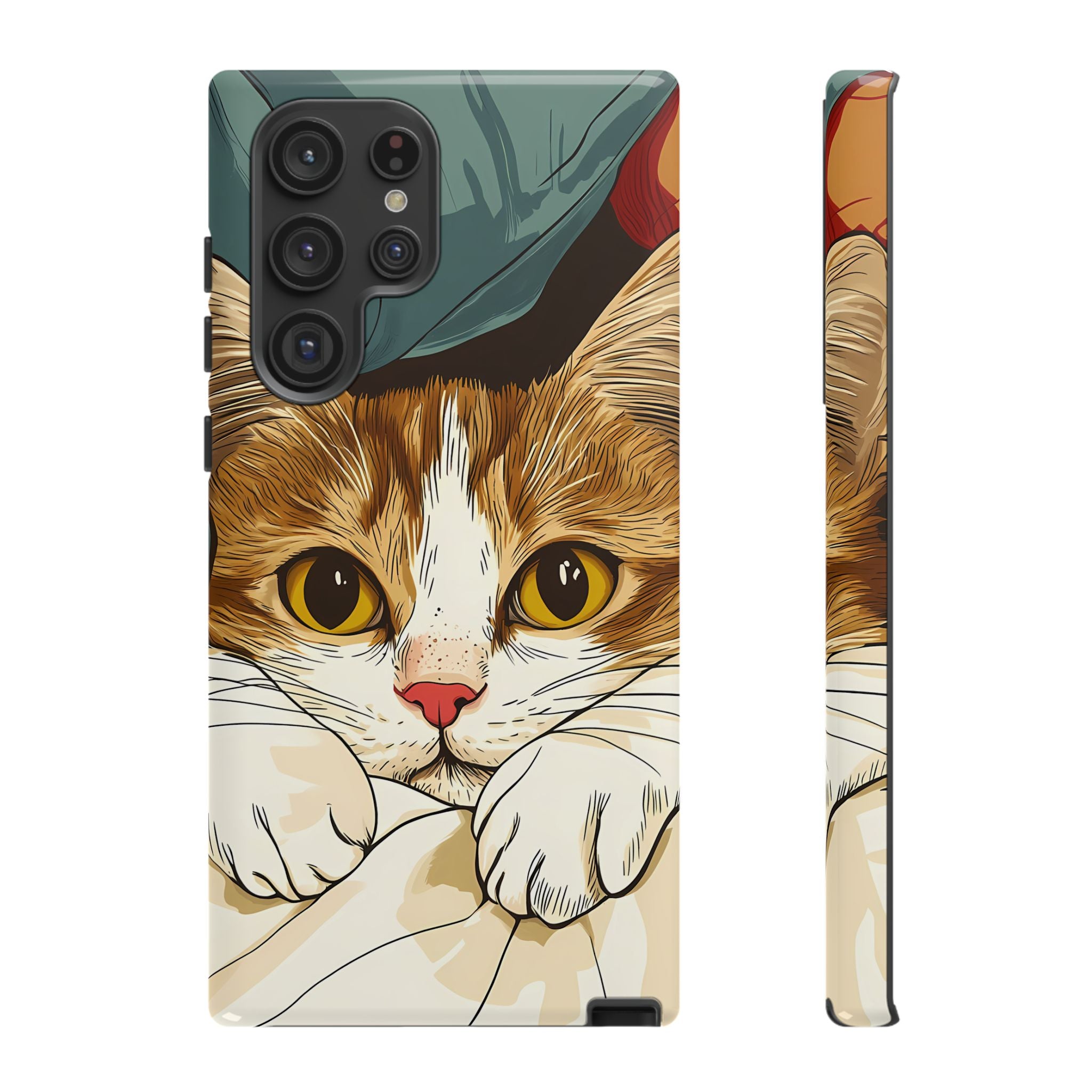 Cute Cat Phone Case - Ideal for Cat Lovers, Pet Owners, Birthday Gifts, Smartphone Accessories, Funny Pet Humor