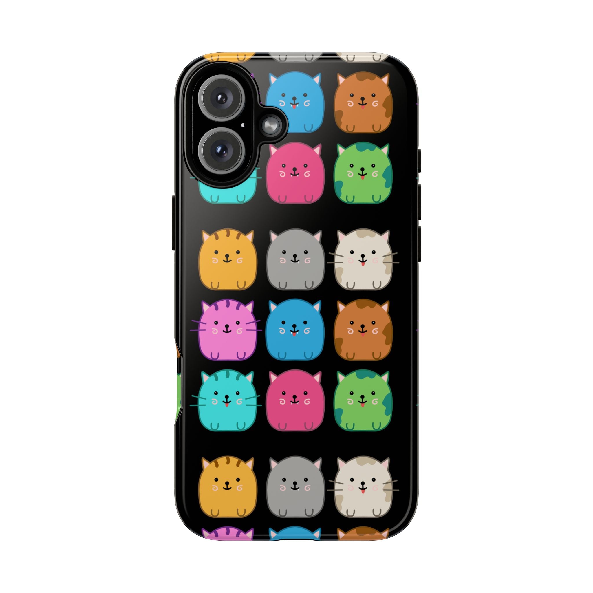 Cute Cat Phone Case, Kawaii Animal Lover Gift, Tough Phone Cover for Kids and Adults, Fun Cat Designs for Birthdays, Pet Lovers